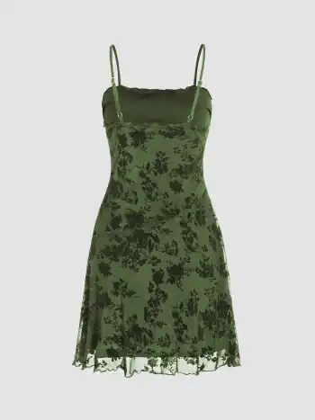 Floral Lace Mini Dress