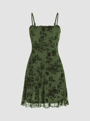 Floral Lace Mini Dress