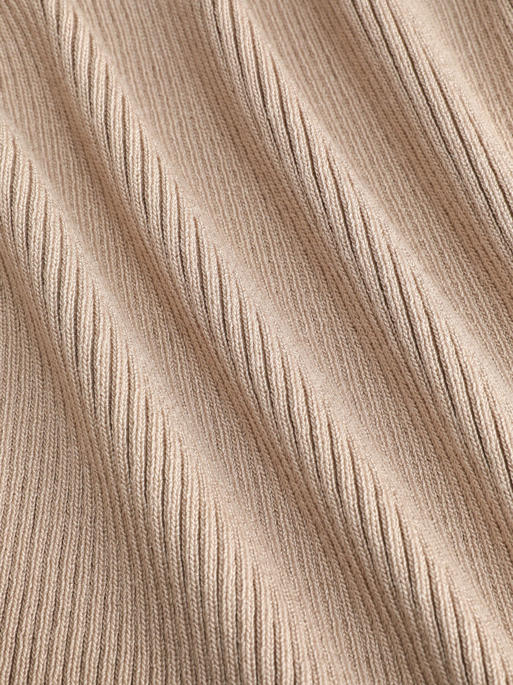 Geripptes, geknöpftes Midikleid
