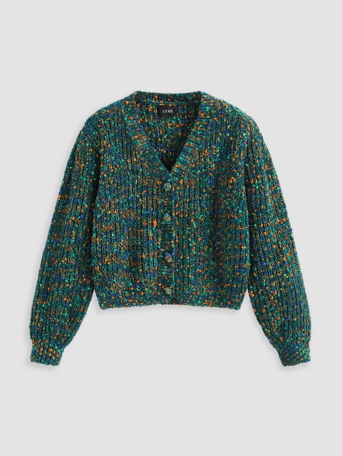 Colorful V-neck Knit Cardigan