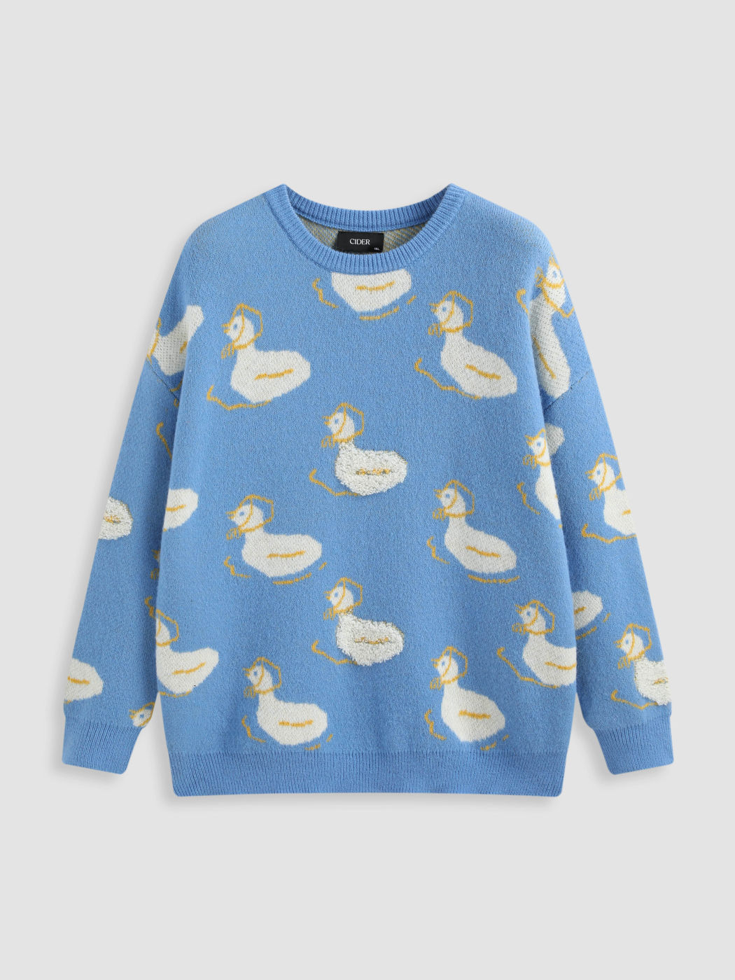 Pullover mit Enten- und Gansmuster Kurve & Plus