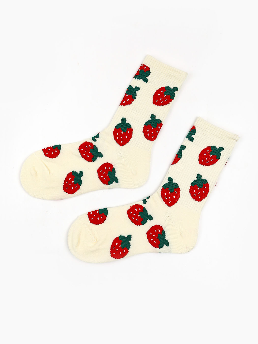 Strawberry Pattern Crew Socks