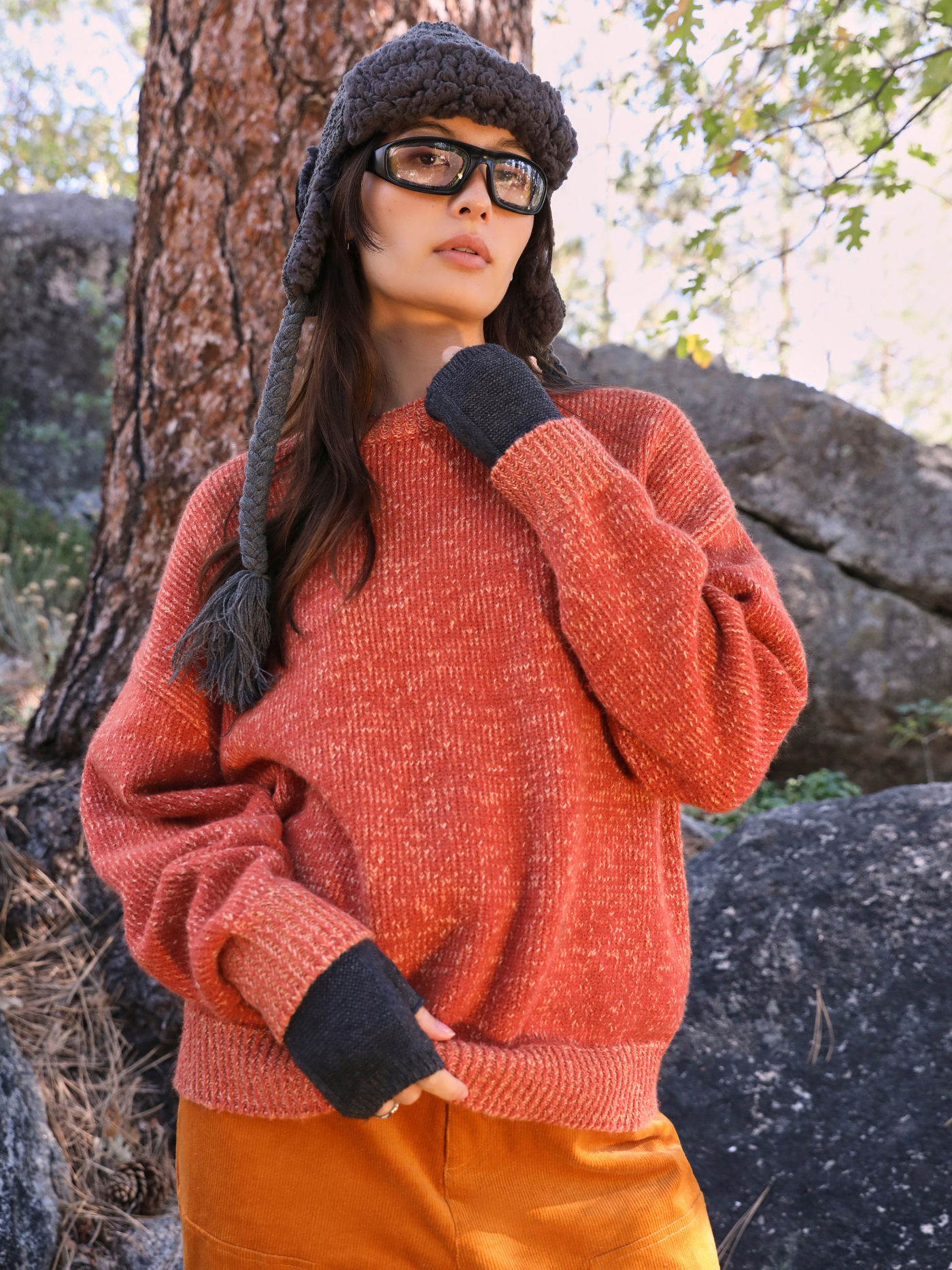 Unisex Solid Oversized Knitted Sweater