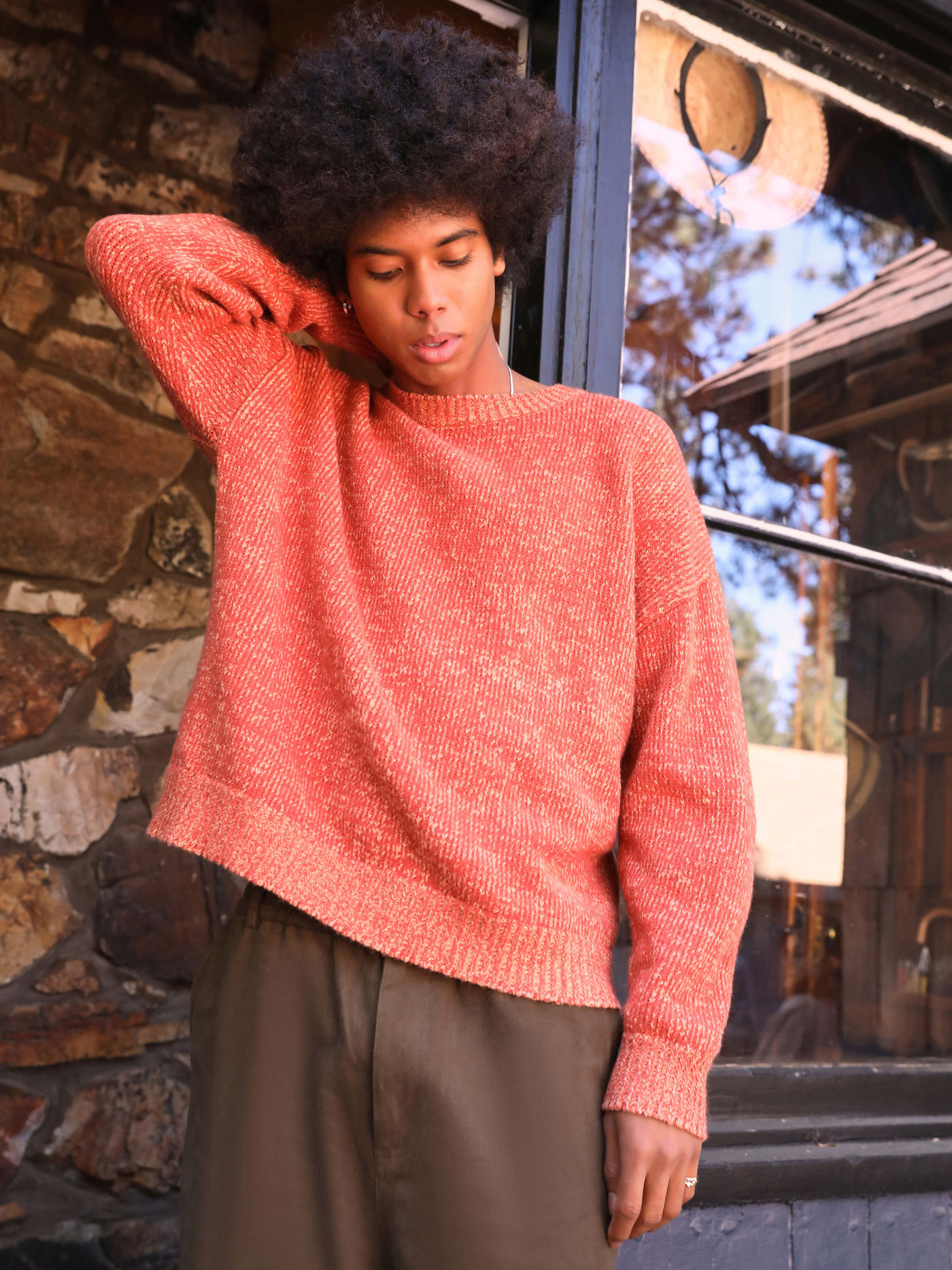 Unisex Solid Oversized Knitted Sweater