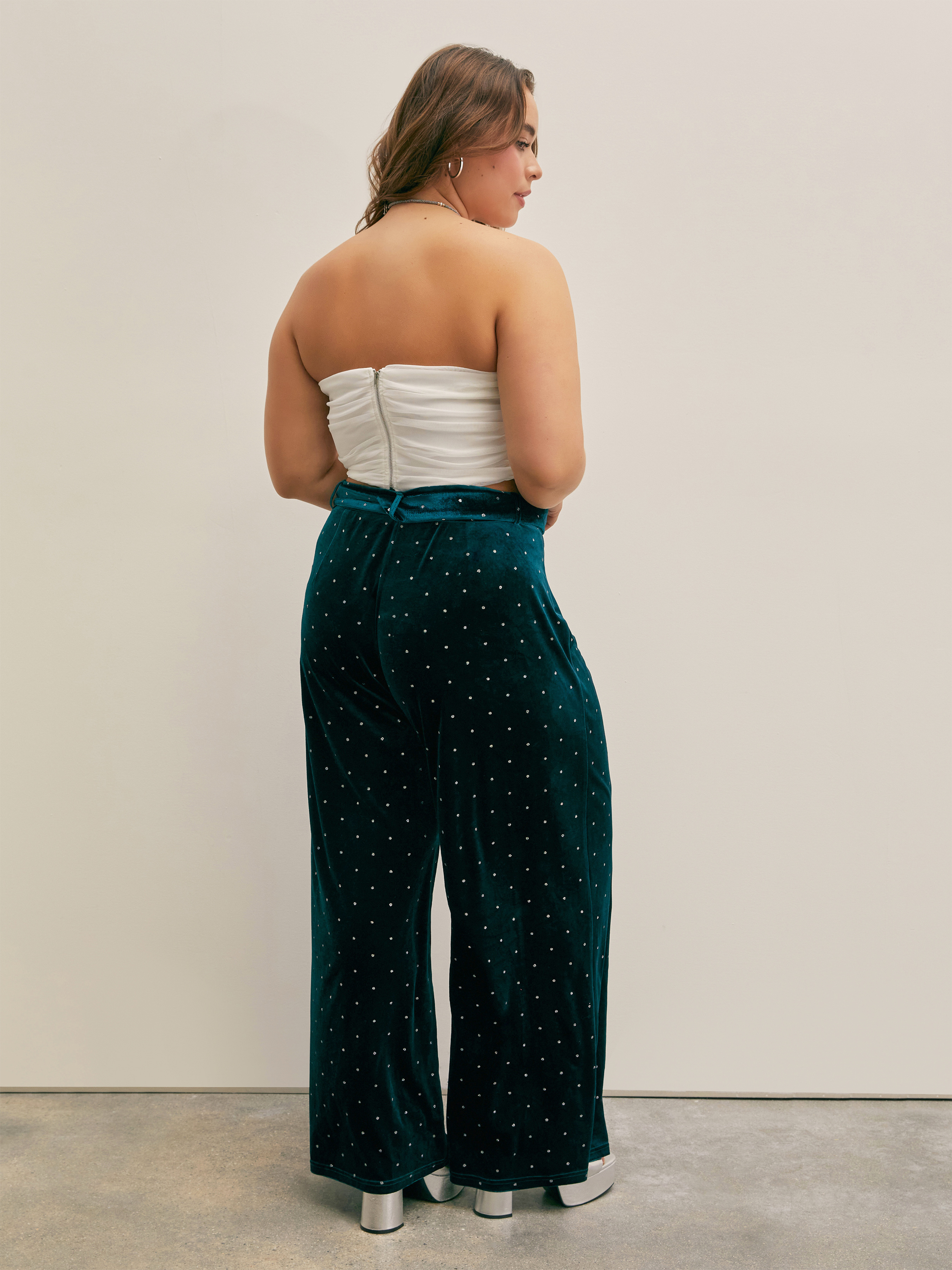 TheDesignChambersBoutique Plus Size Wide Leg Velvet Pants