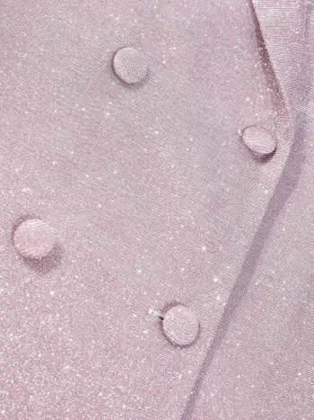 Oversized-Blazer mit Glitzerkragen und Kerbkragen Kurve & Plus