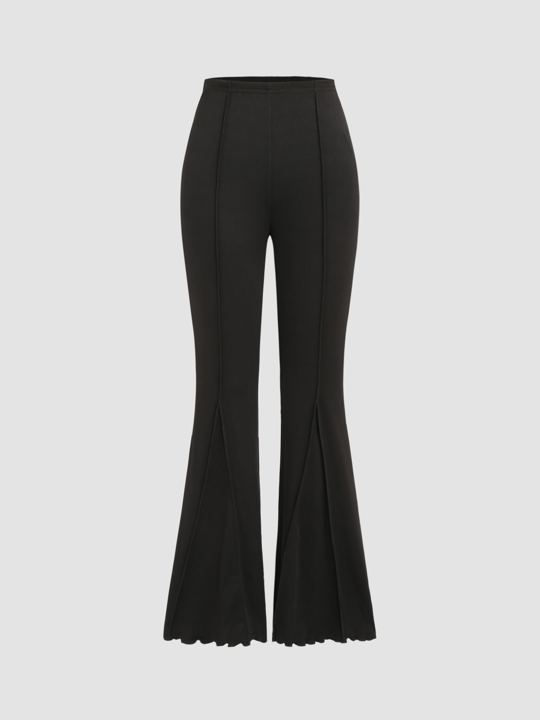  Hohe Taille Solid Stich Ausgestellte Hosen