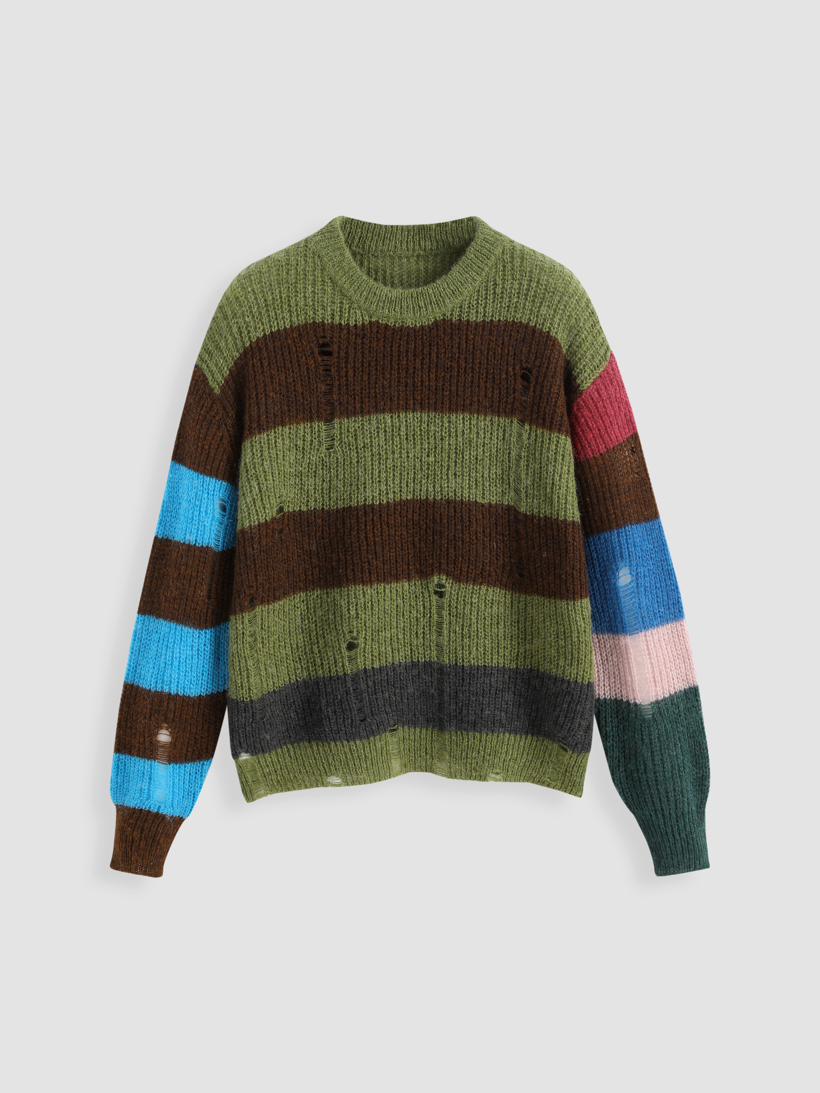 Distressed hotsell striped sweater