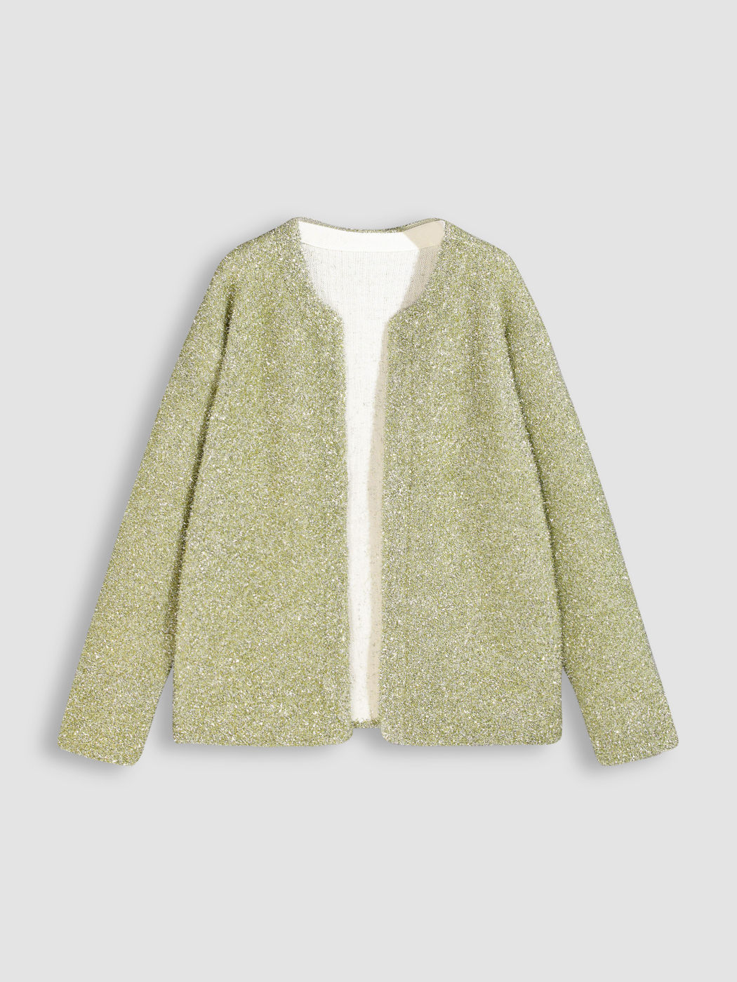 Feste, flauschige Strickjacke