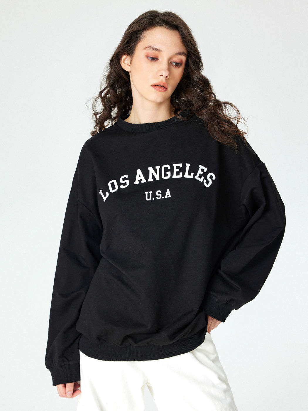 Los Angeles U.S.A Oversized Crew Neck Sweatshirt
