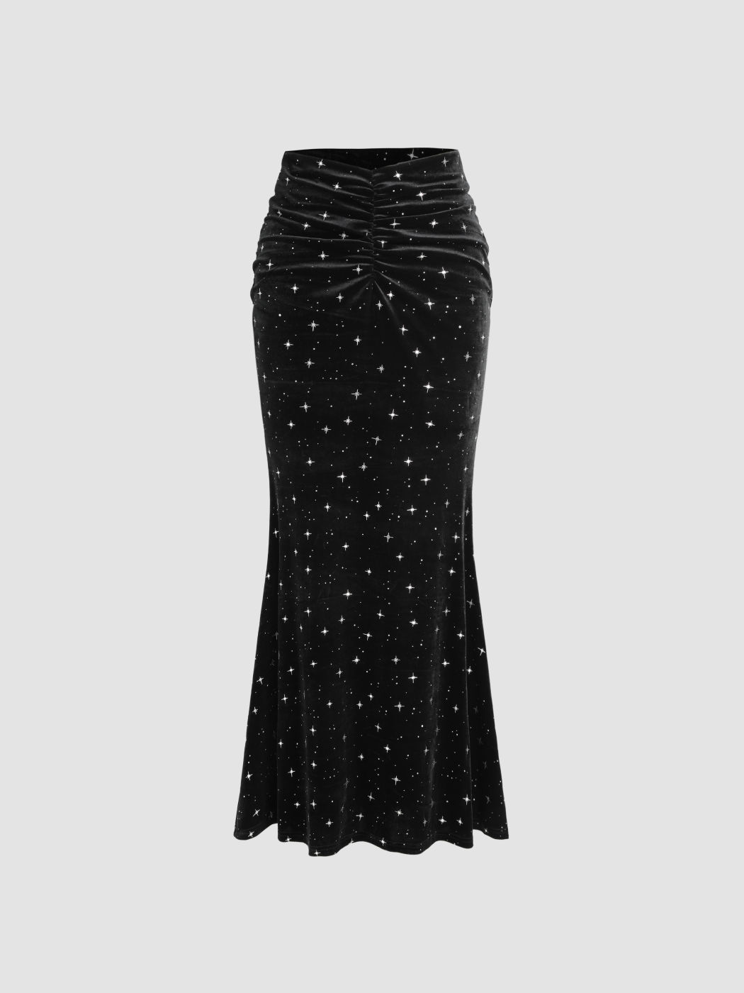 Velvet Velvet Star High Waist Ruched Mermaid Skirt For Date