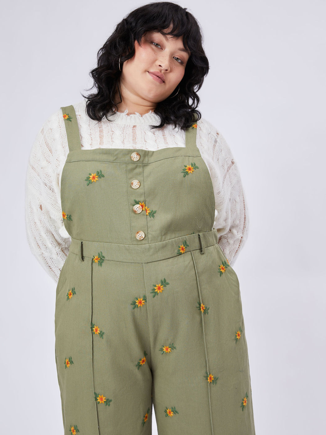 Green Thumb Weite Bein Overalls Kurve & Plus