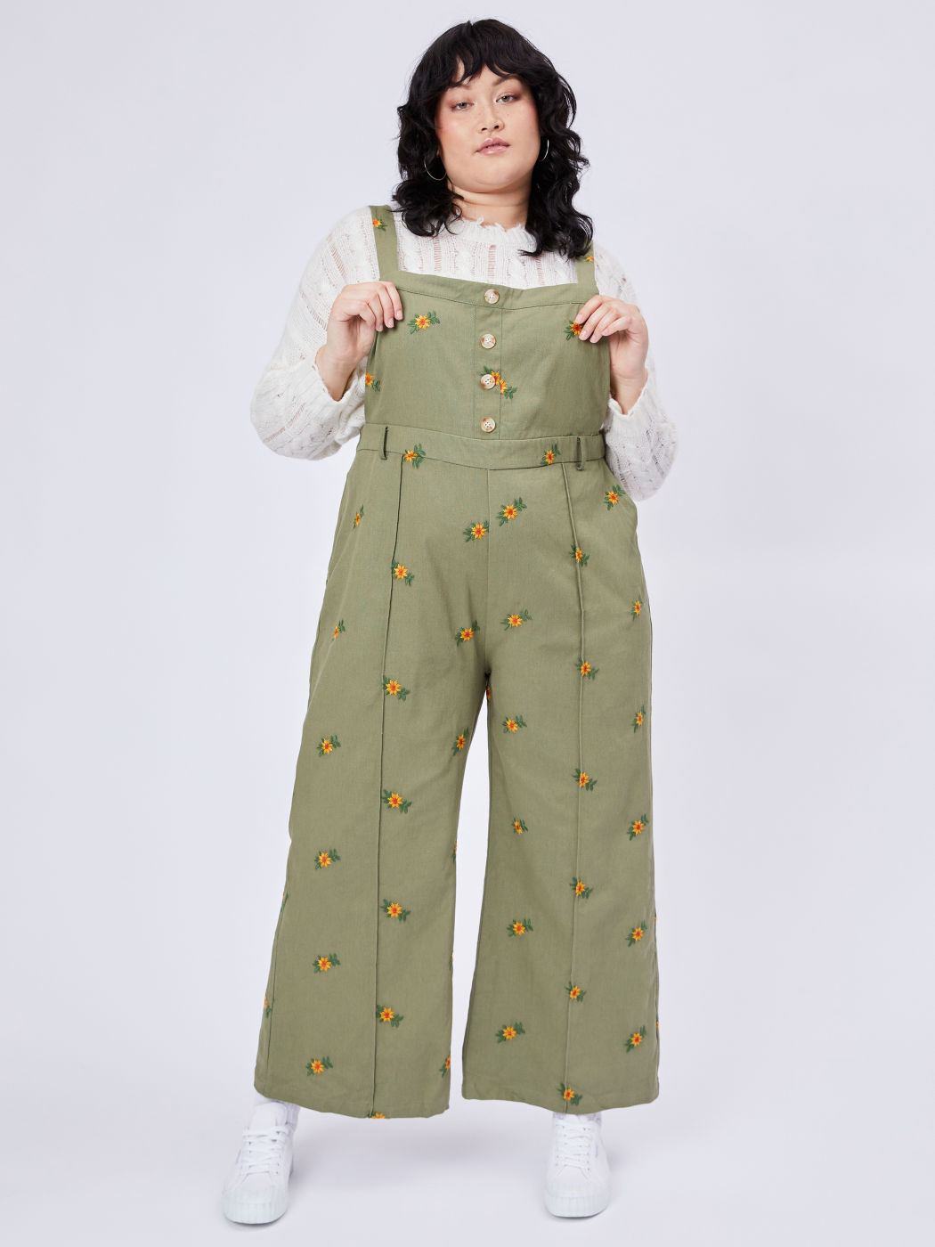 Green Thumb Weite Bein Overalls Kurve & Plus