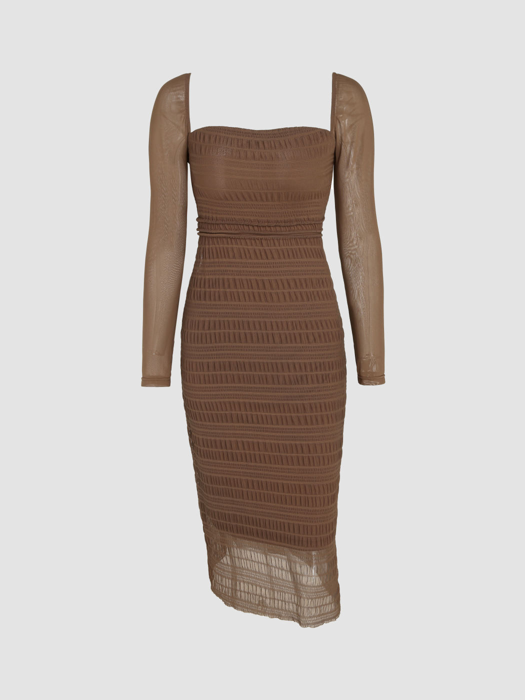 Solids, figurbetontes Midikleid aus Mesh
