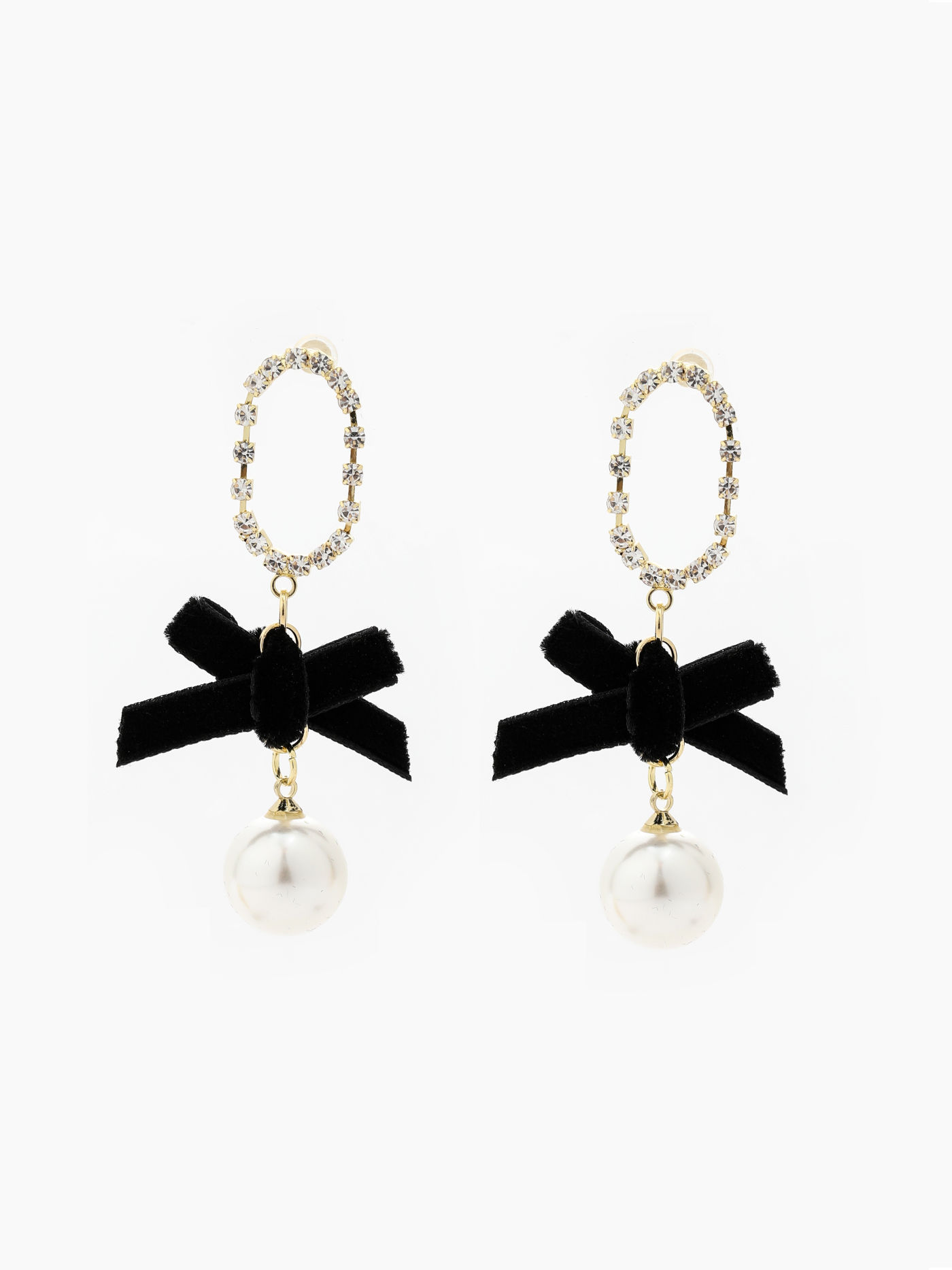 Faux Pearl Bowknot Drop Earrings