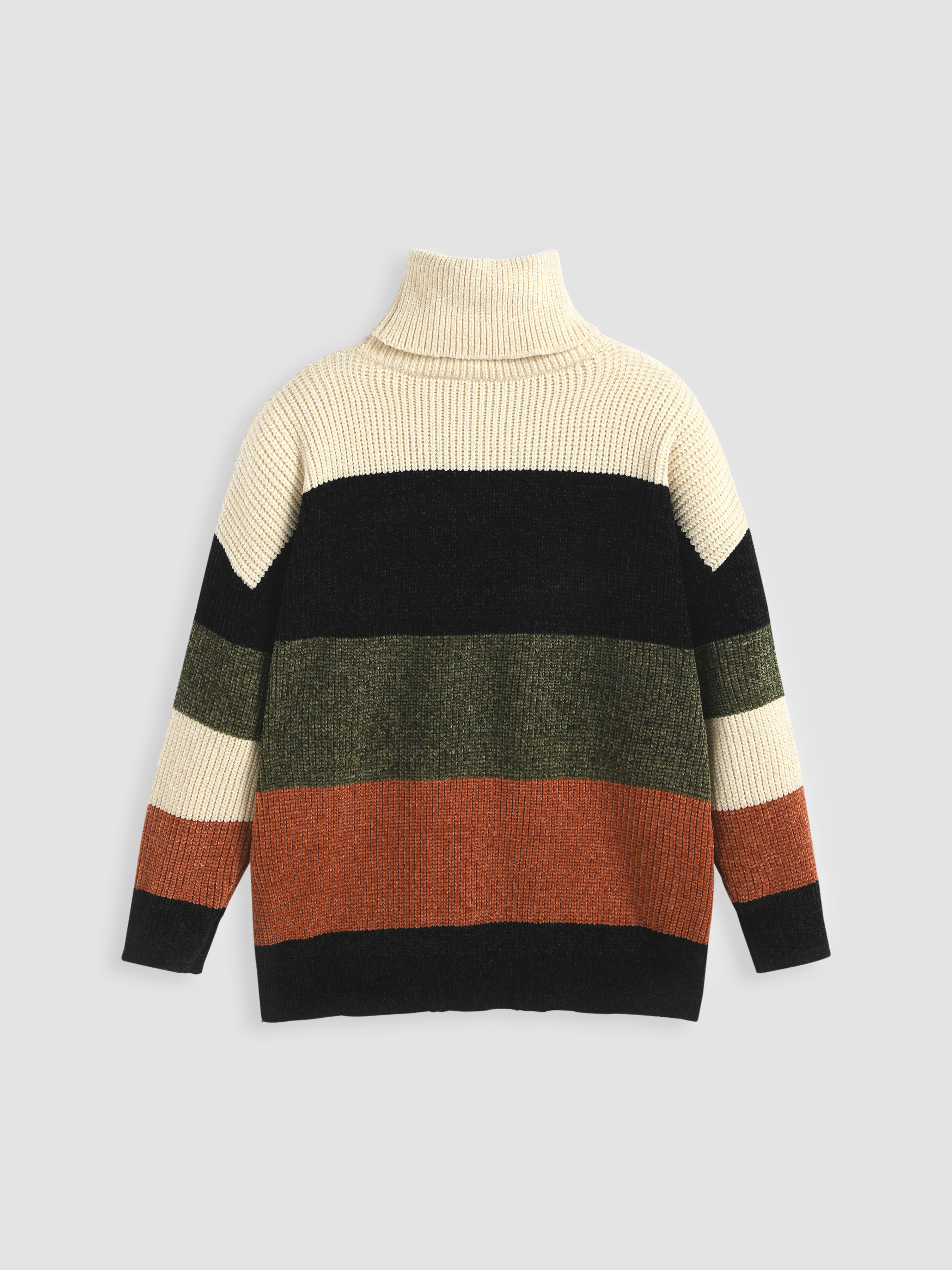 Oversized striped turtleneck hotsell