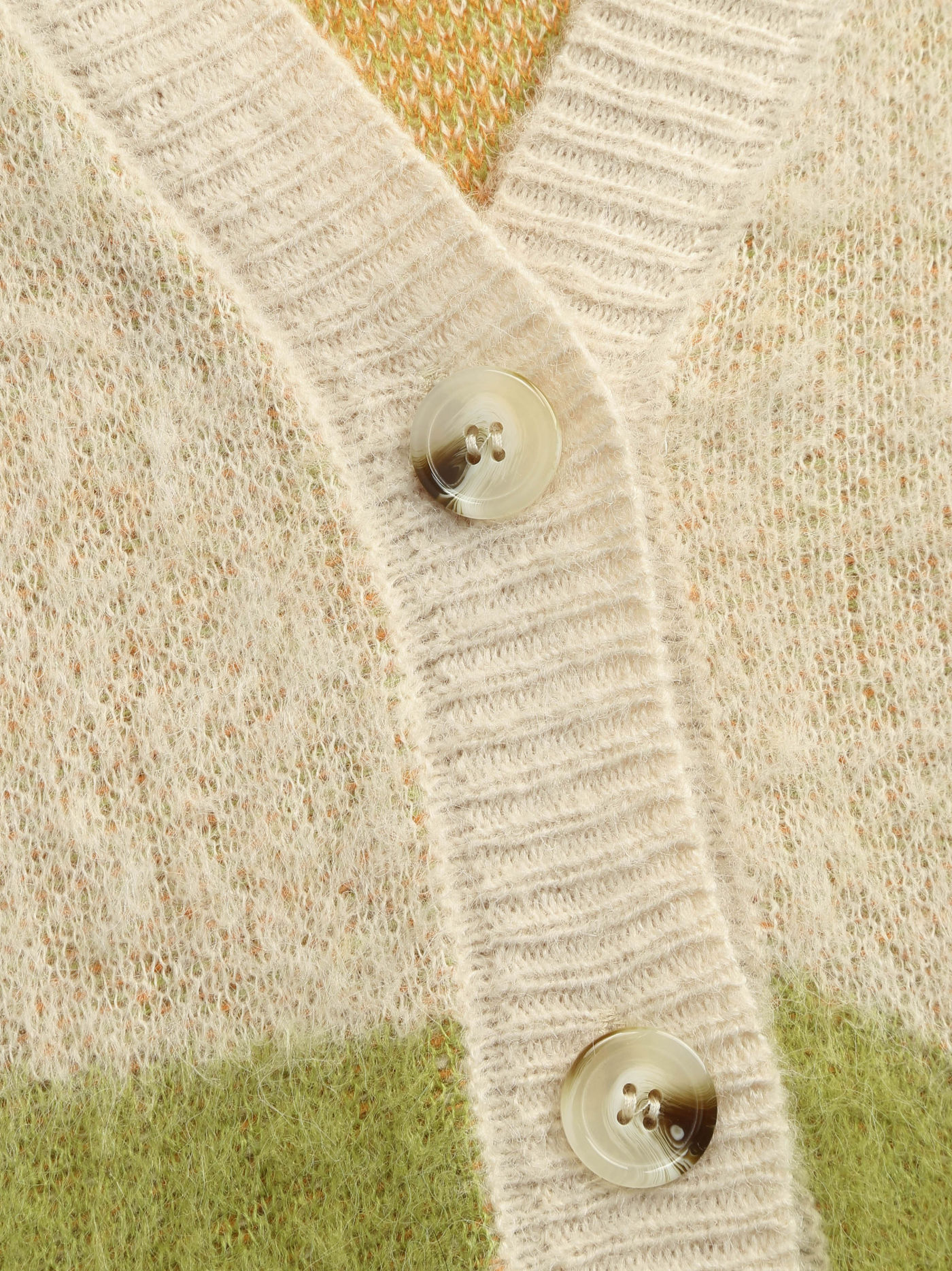 Unisexe Cardigan en maille à boutons et patchs
