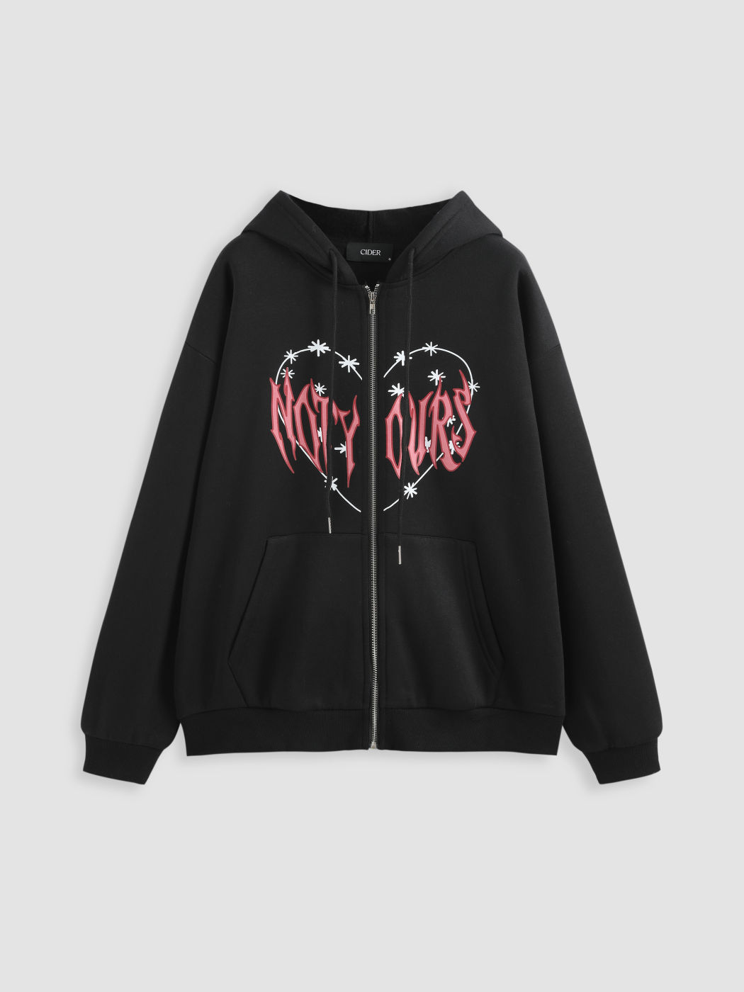 Kapuzenpullover mit Kordelzug und Herzgrafik