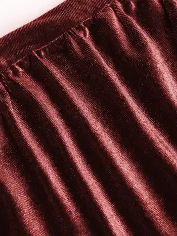 Solid Velvet Scoop Neckline Mini Dress
