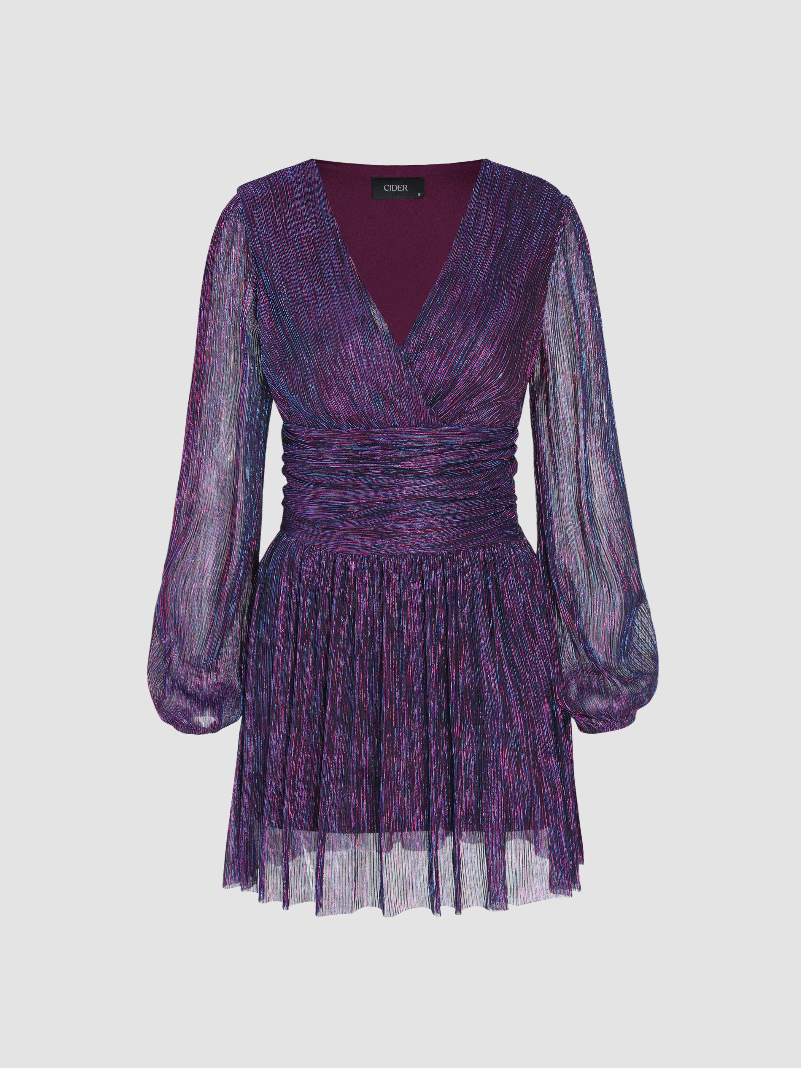 fitted lace wedding dress Day + Moon Purple Gameday Dress with White Trim