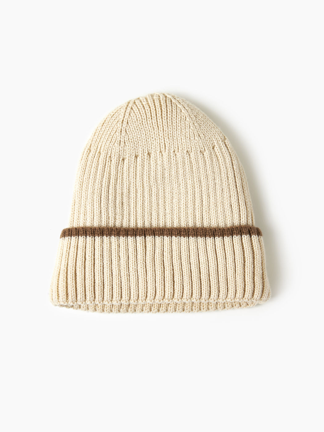 Zweifarbige warme Beanie-Mütze
