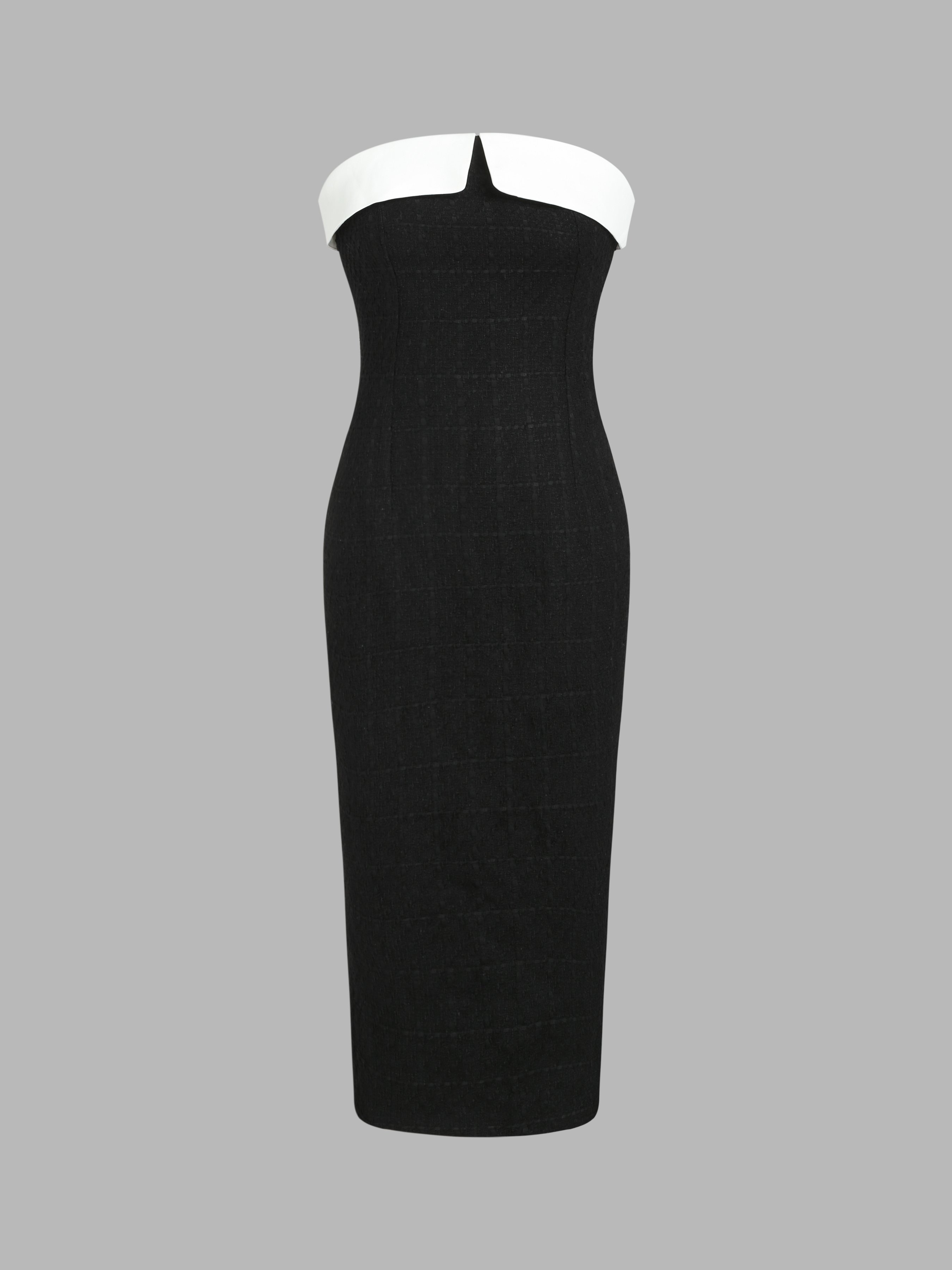Two-Tone Striped Midi Sweater Dress