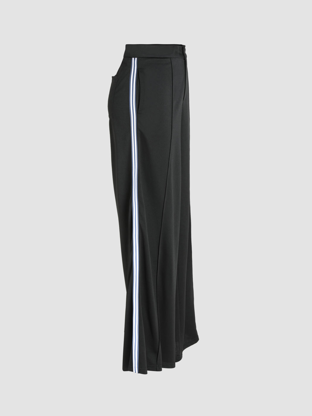 Zweifarbige Hose mit weitem Bein