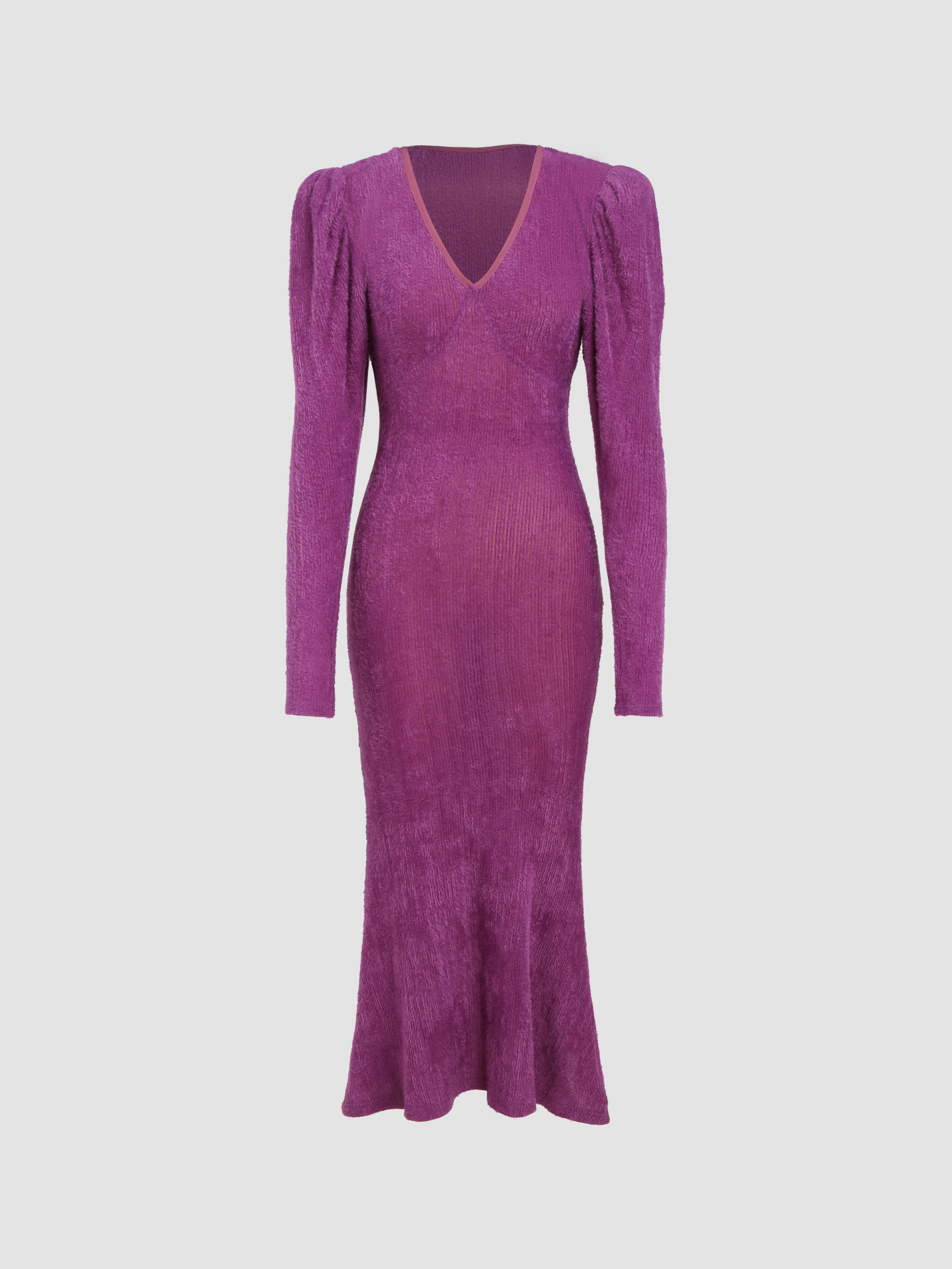 Antique Allure Fuzzy Maxi Dress Cider