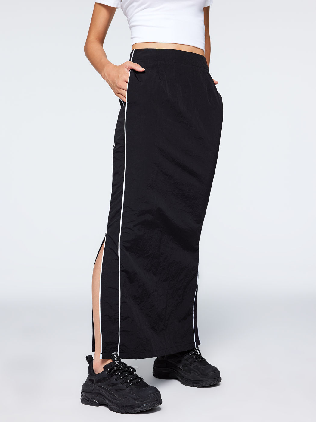  Mittlere Taille Split Midirock