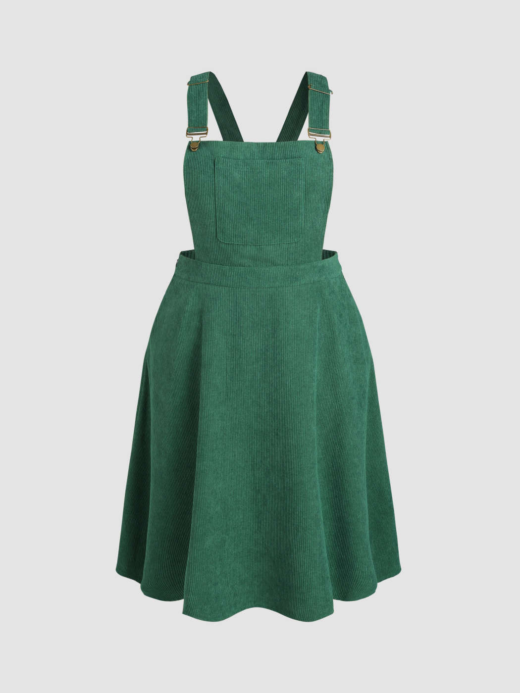 white christmas dresses Dark Green Corduroy V Neck Long Sleeve Vintage Dress, Dark Green / XXL