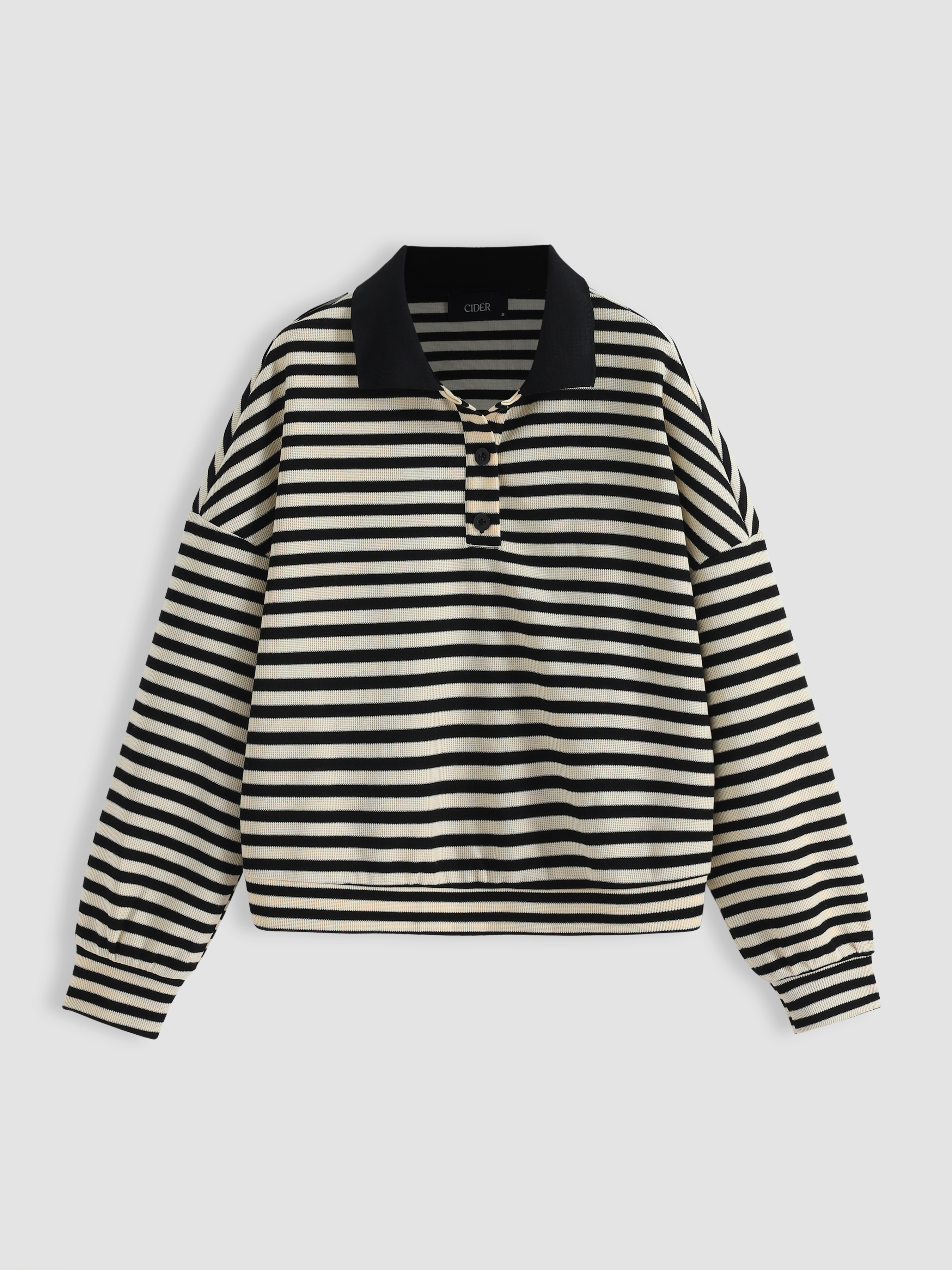 Sweatshirt with striped on sale sleeves