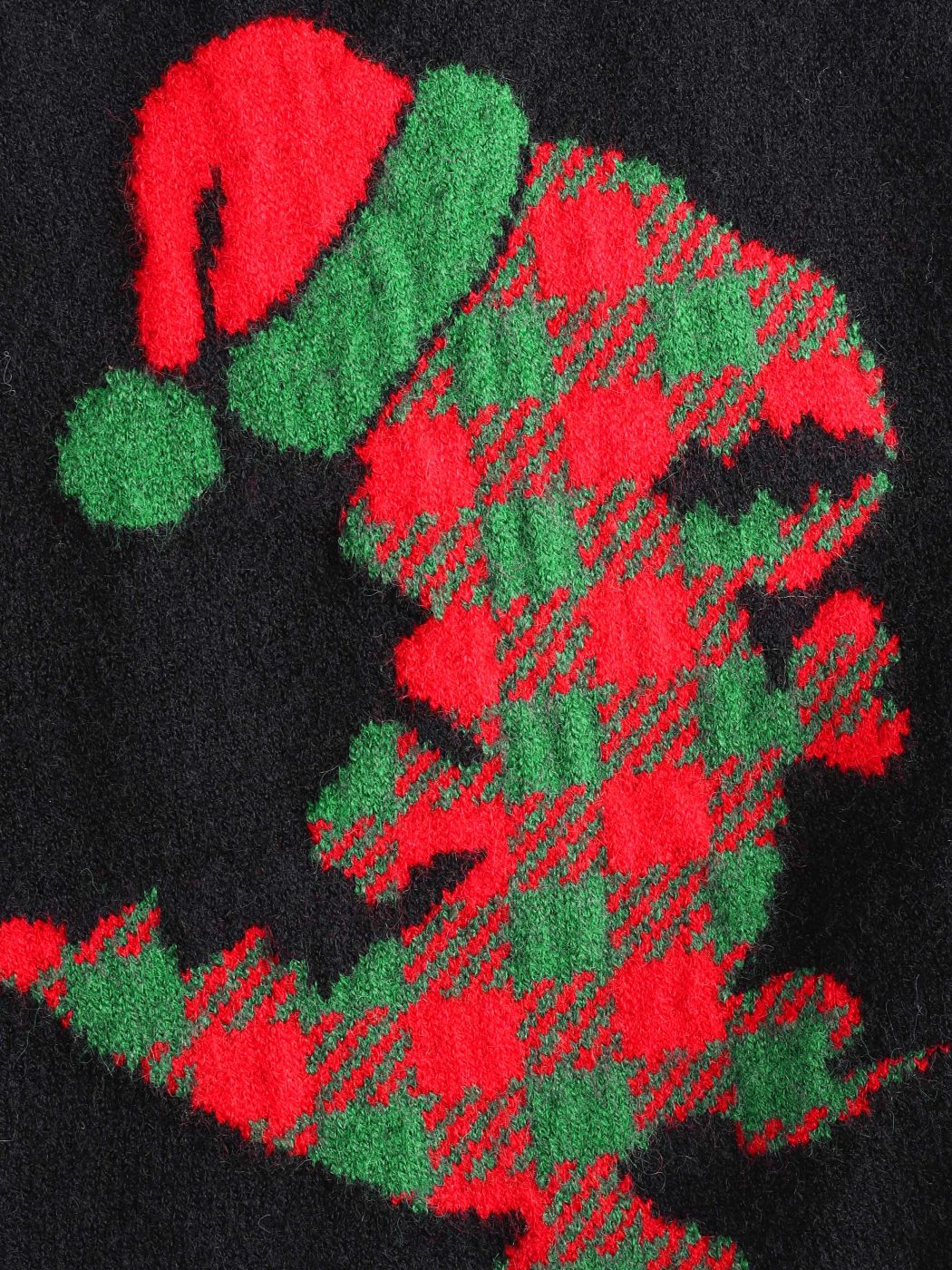 Gestrickter Pullover mit Rollkragen und Weihnachtsgrafik