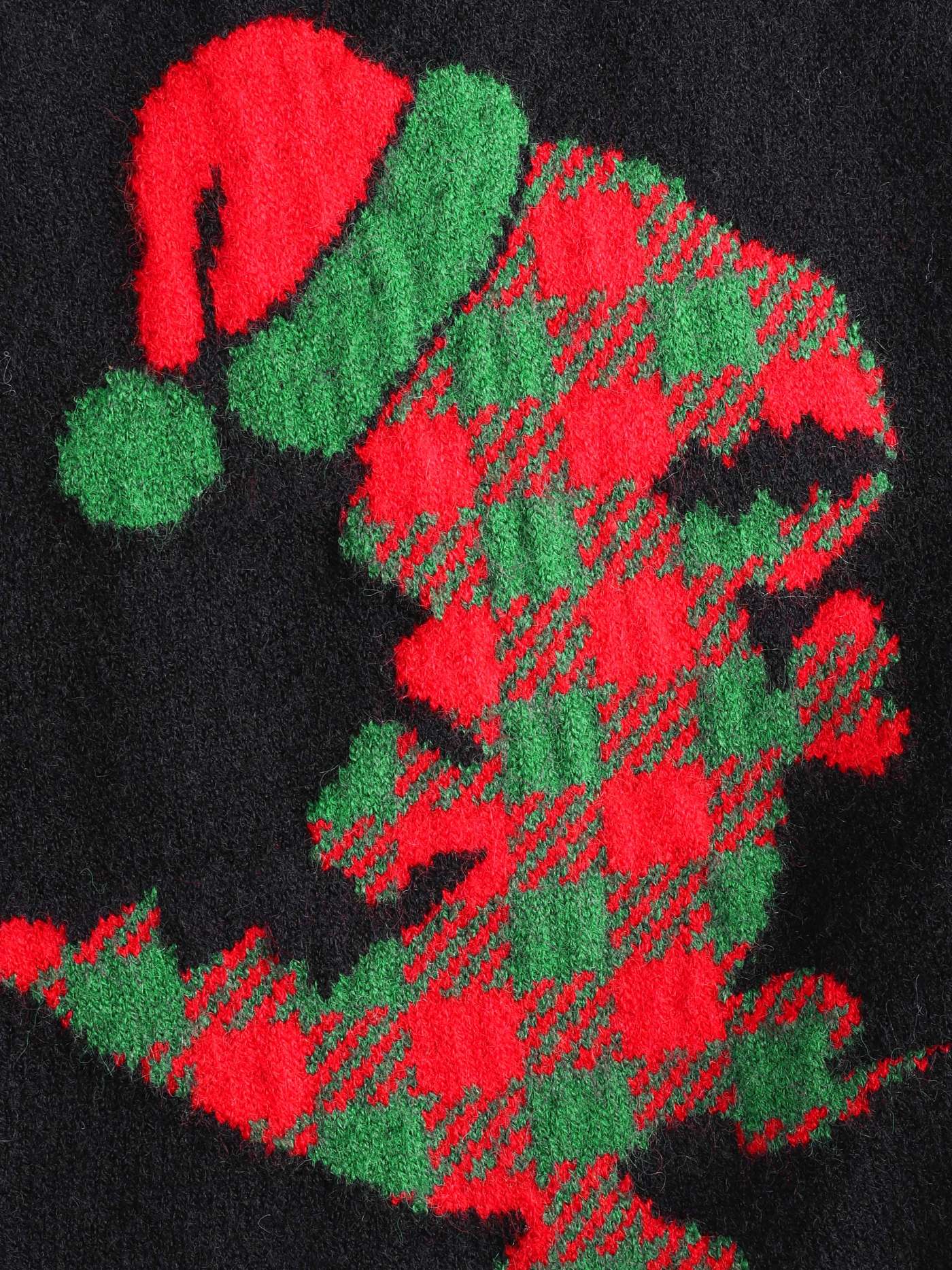 Kerst Grafische Coltrui Gebreide Crop Sweater