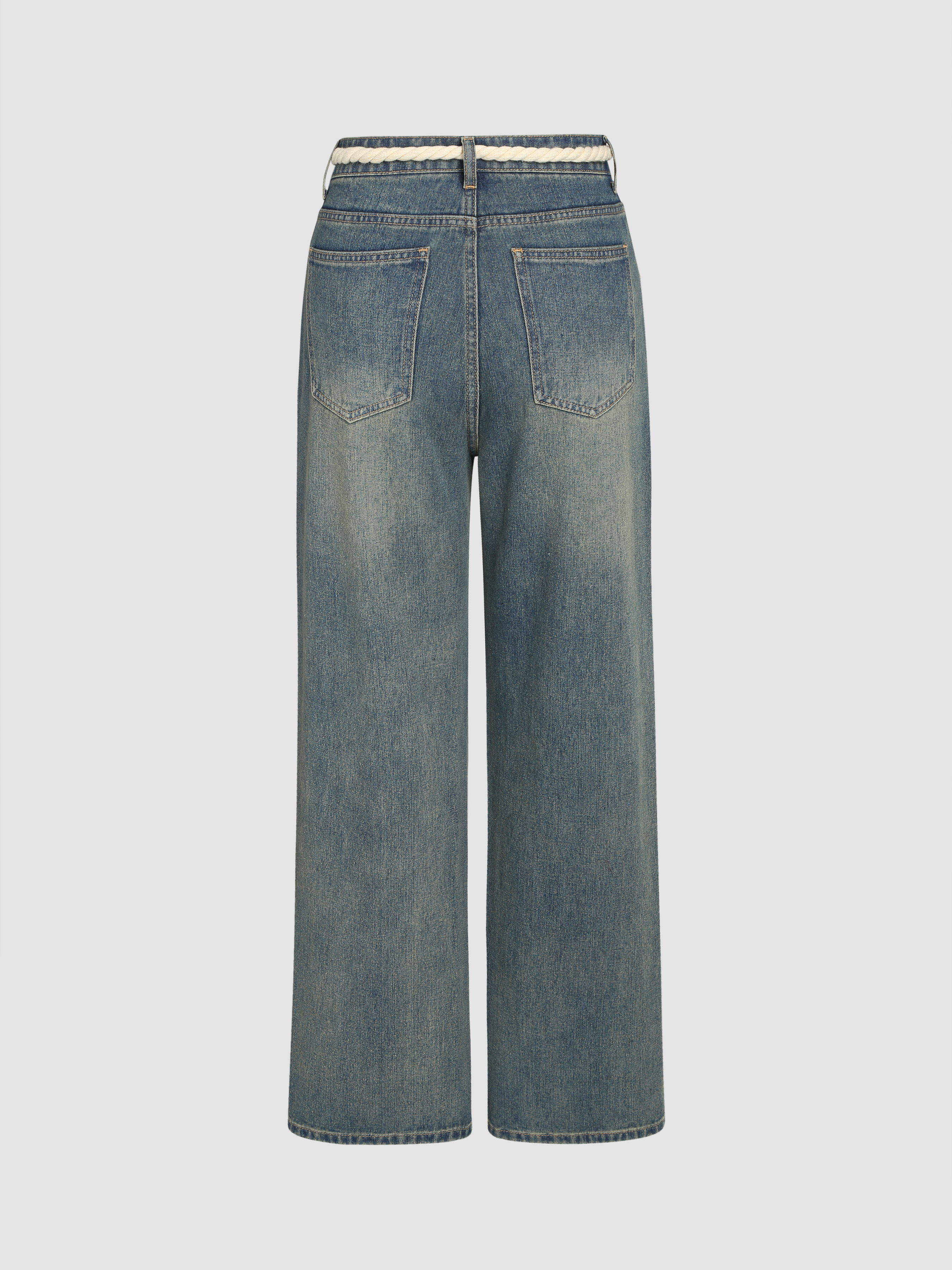 【PORTERNA】Rope wide jeans FRAME The Narrow high-rise tapered jeans | NET-A-PORTER