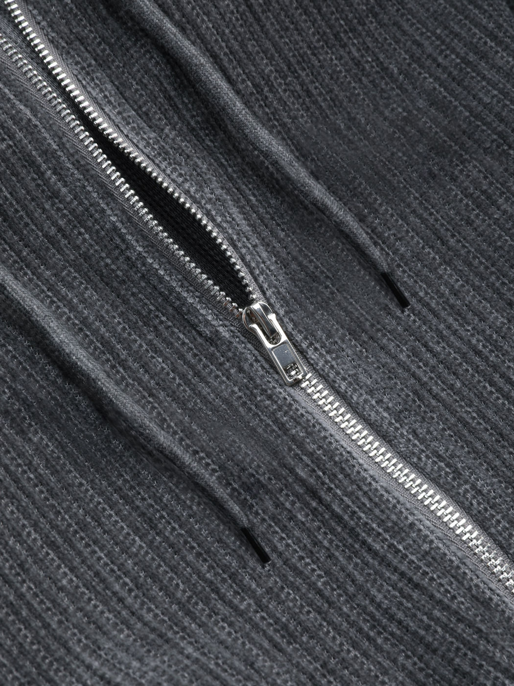 Solid Cordjacke mit Reißverschluss und Kordelzug