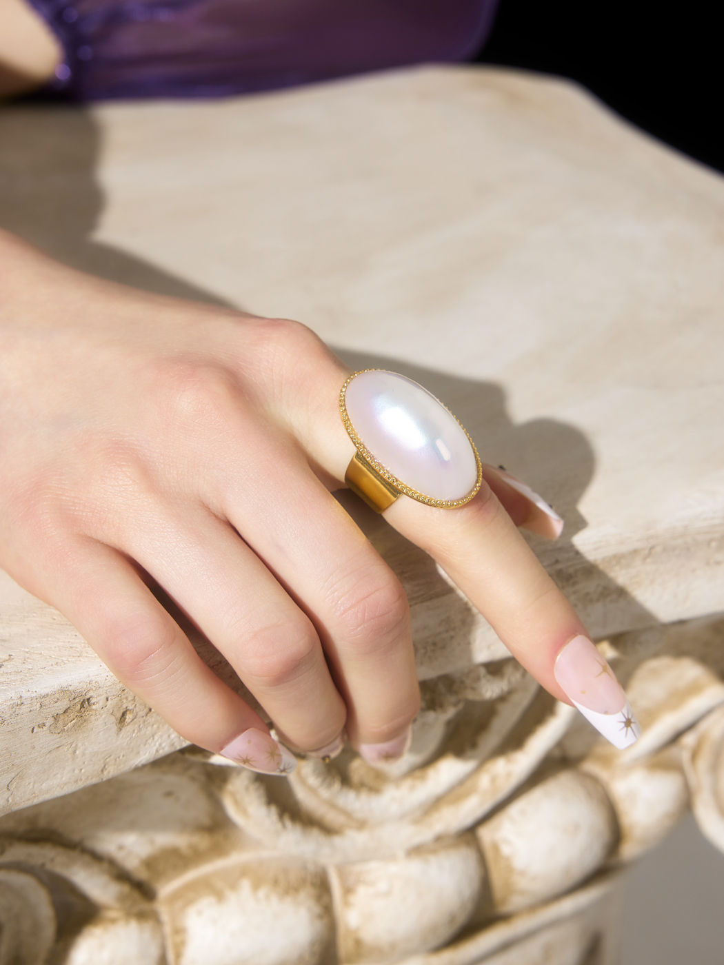 Baroque Faux Pearl Decor Ring