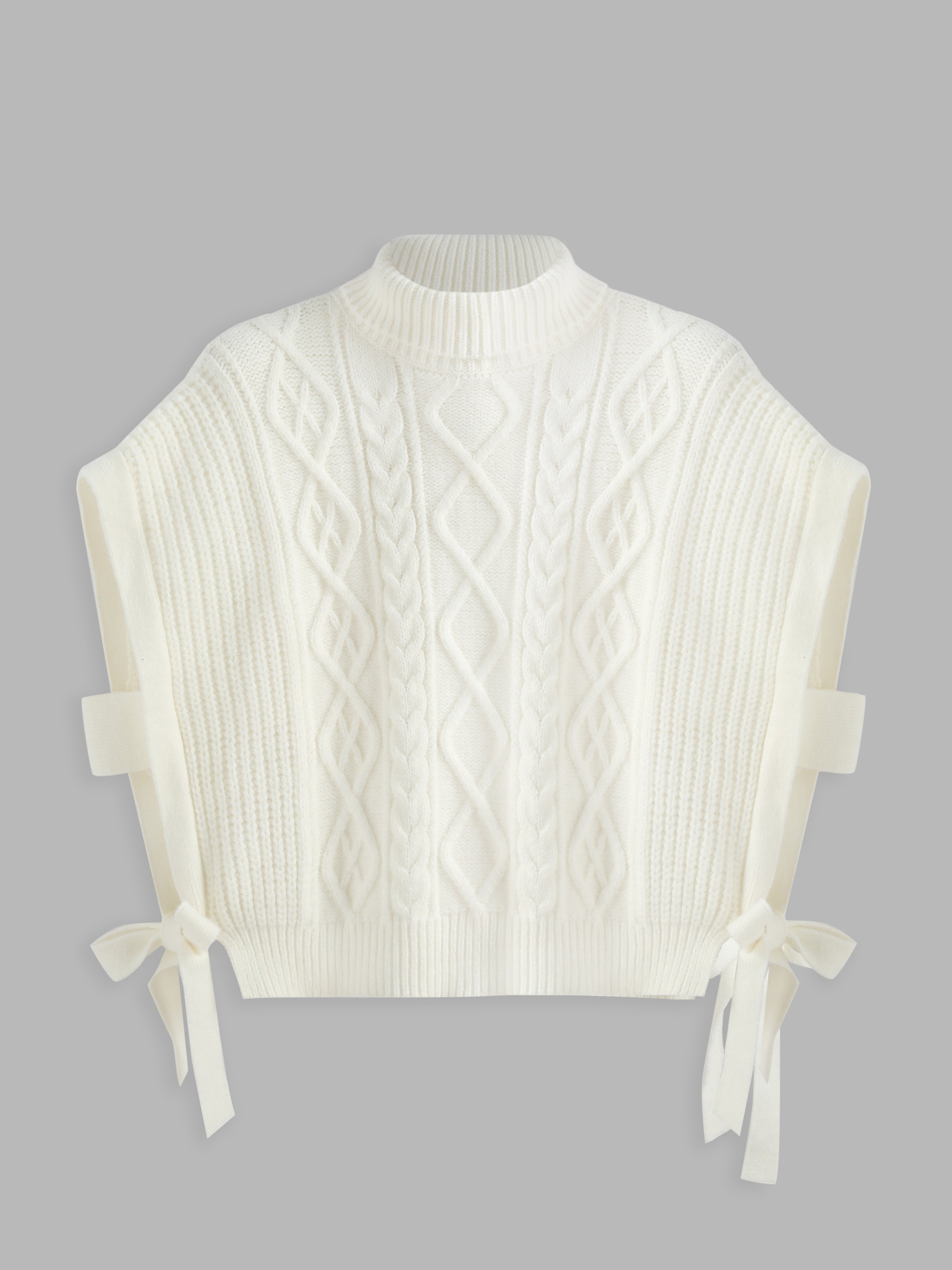 Curve & Plus Solid Cable Knit Vest