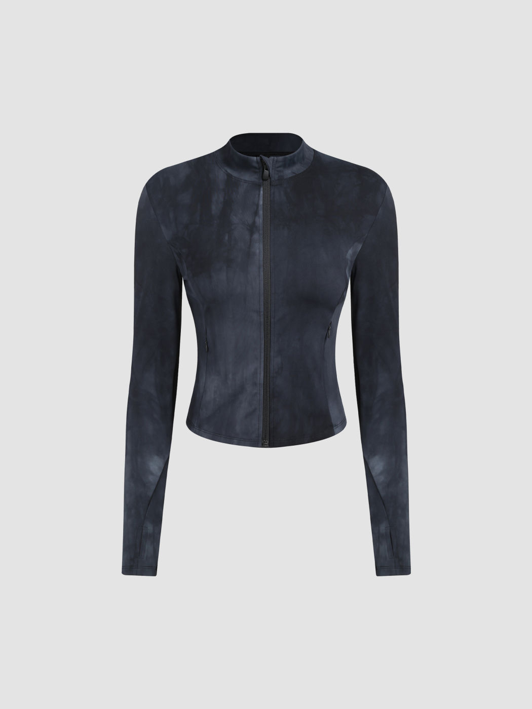  Einfarbige Zip-up Jacke 