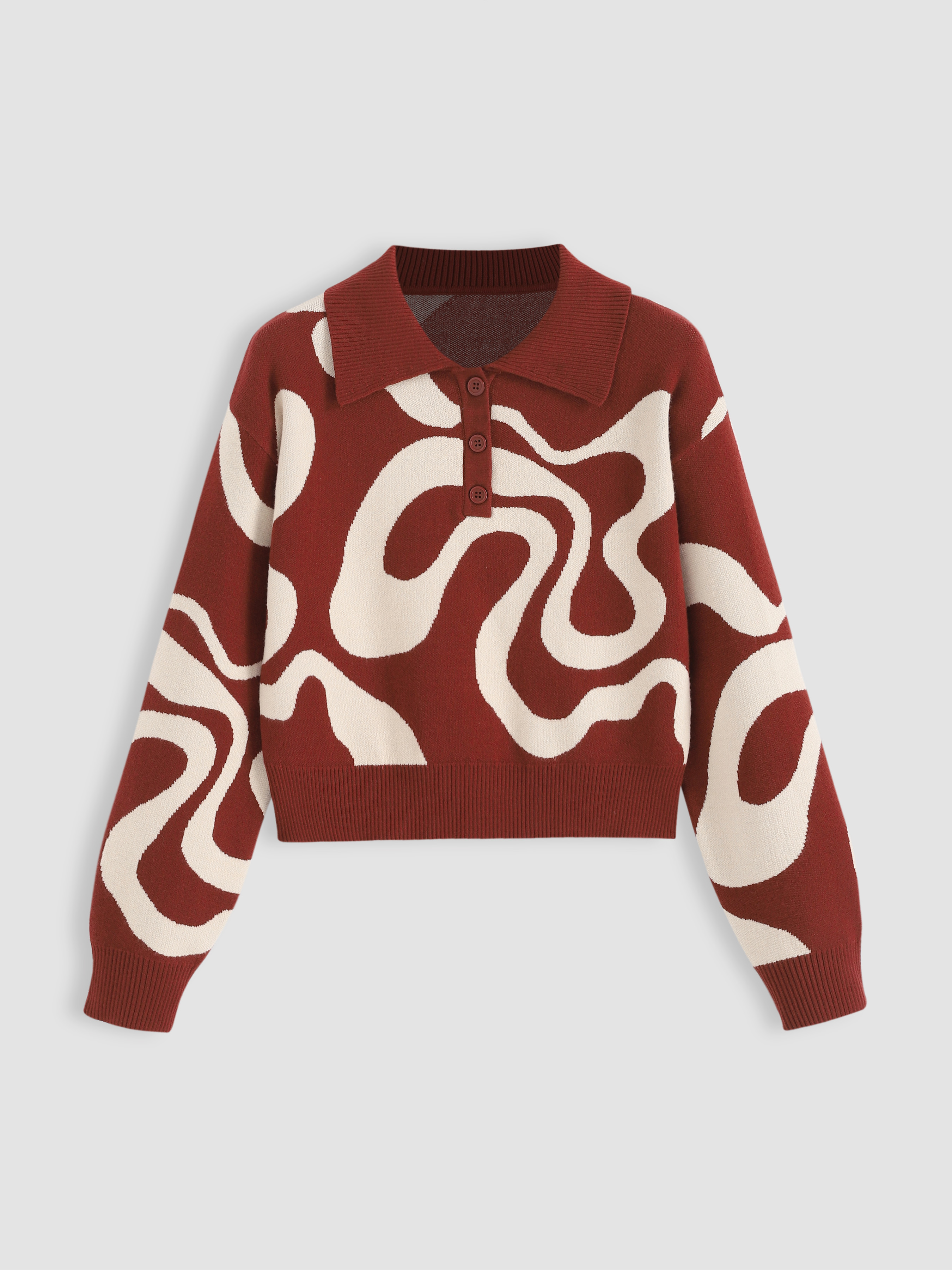 Burberry - Monogram Intarsia Wool V-neck Sweater