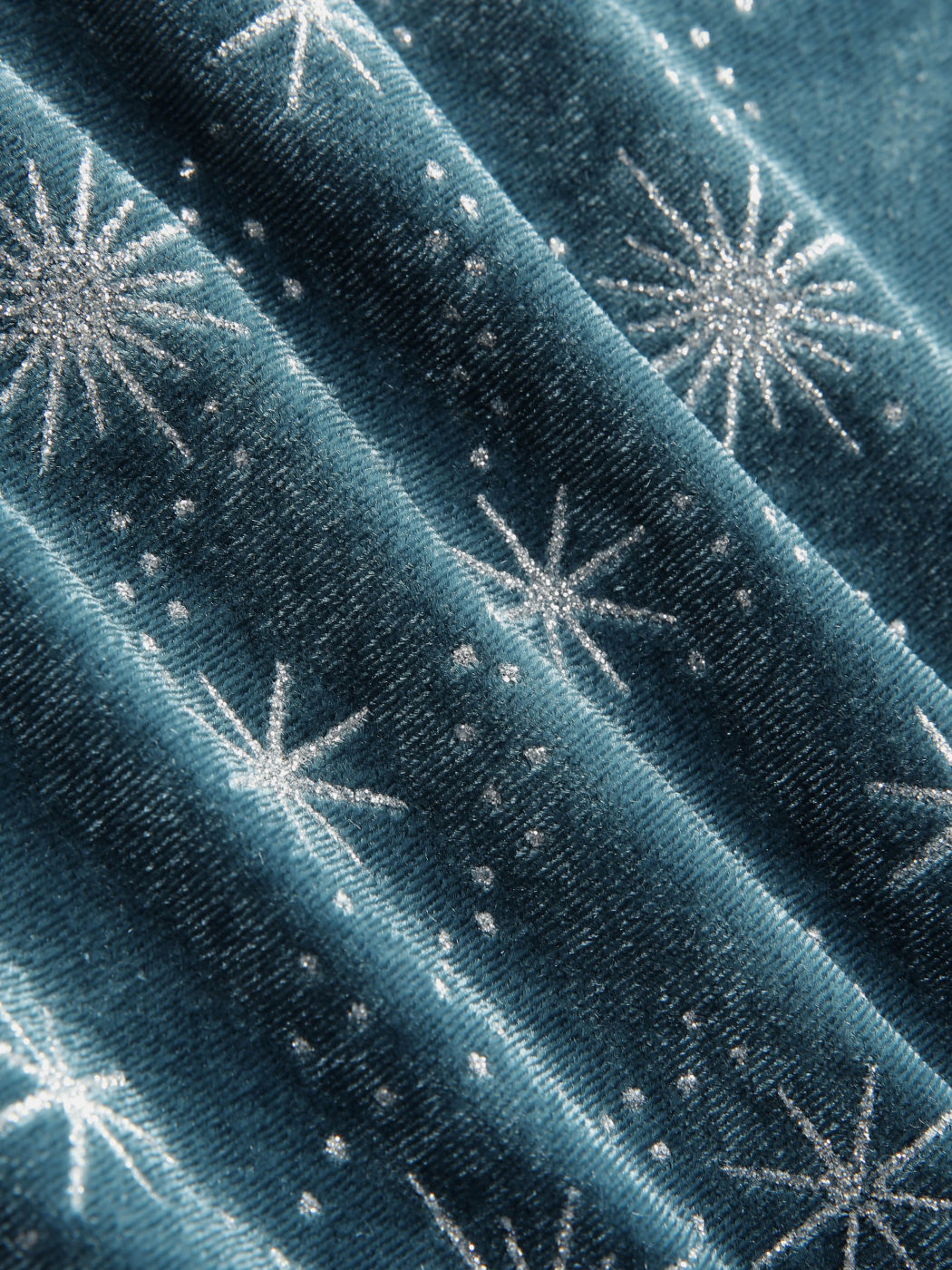 Robe mi-longue sirène à motif d'étoiles en velours