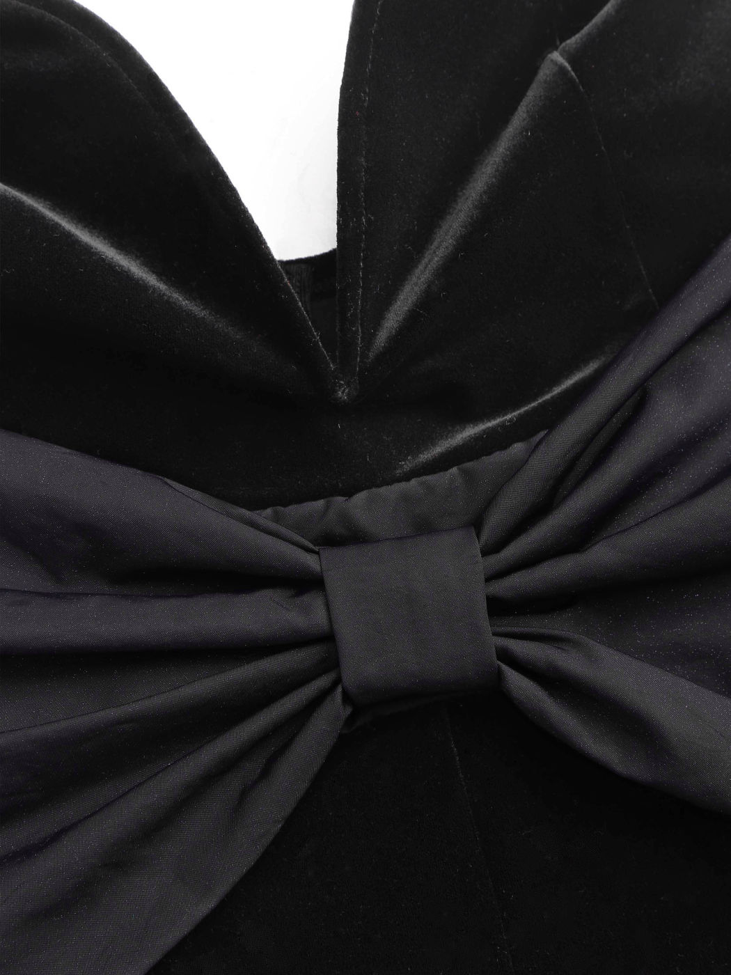  Mono sin tirantes de terciopelo con lazo corset