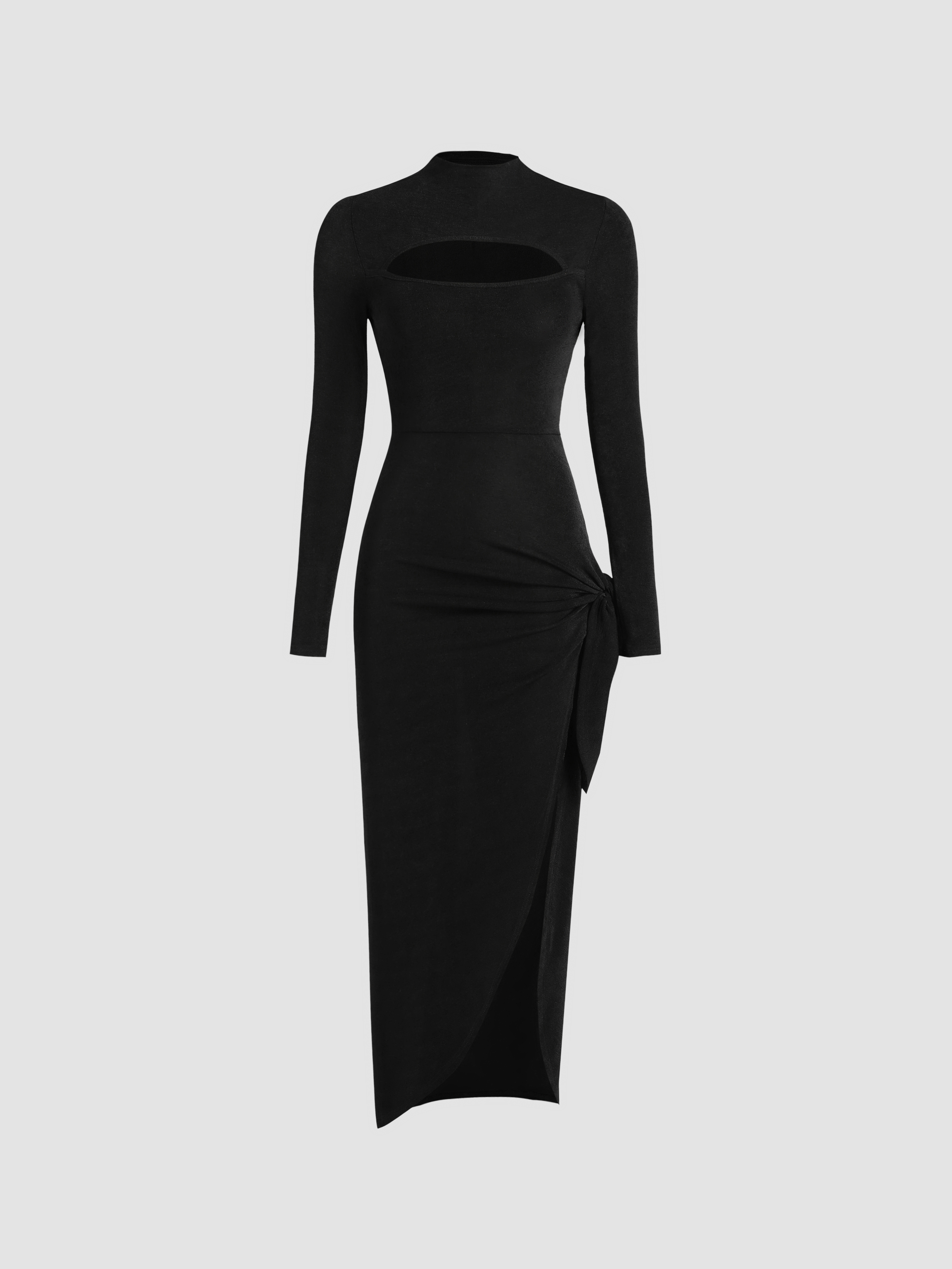 Knit Cotton Split Maxi Dress main image 0