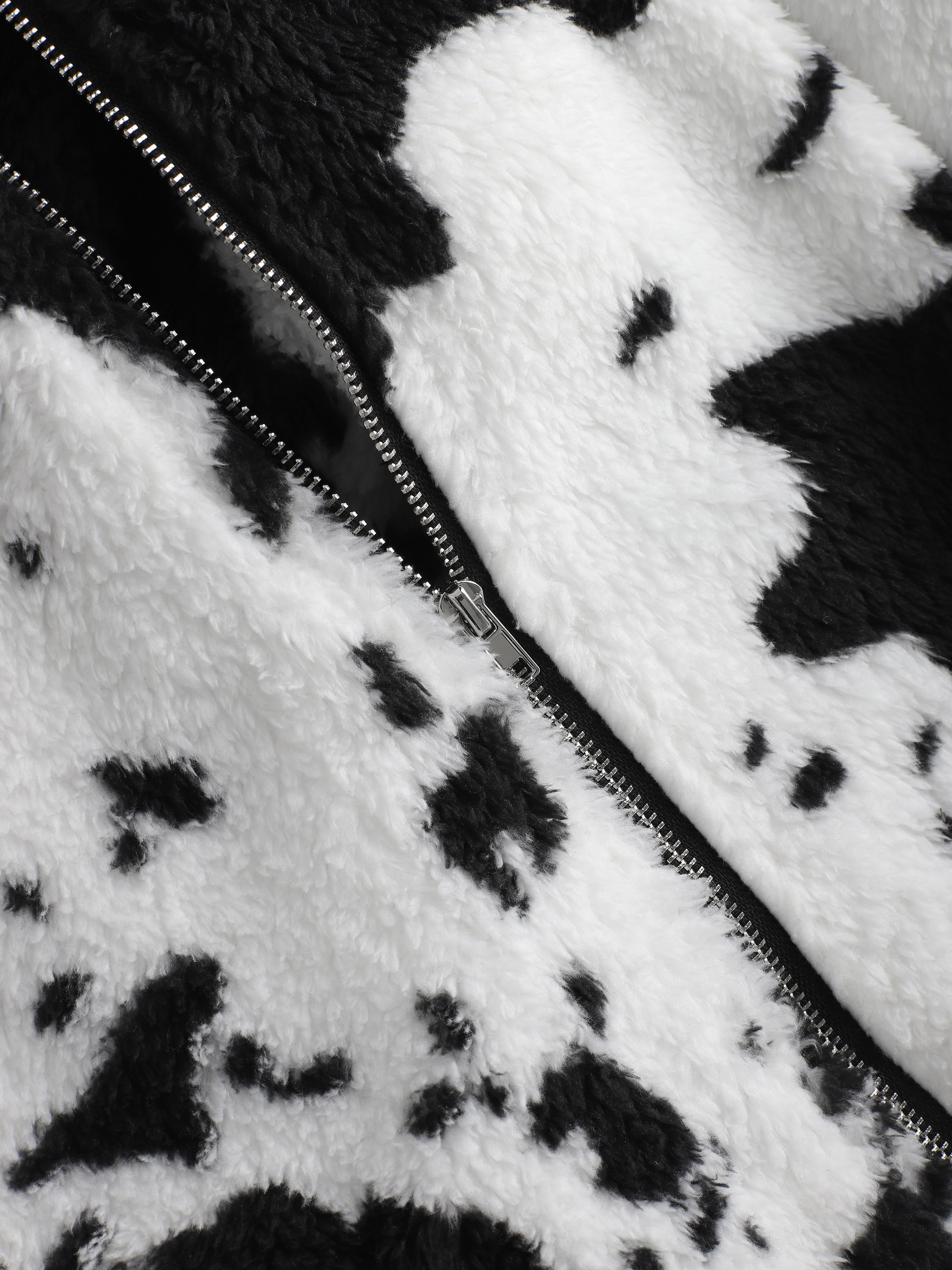 Forever 21 Cow Print Faux Fur Jacket