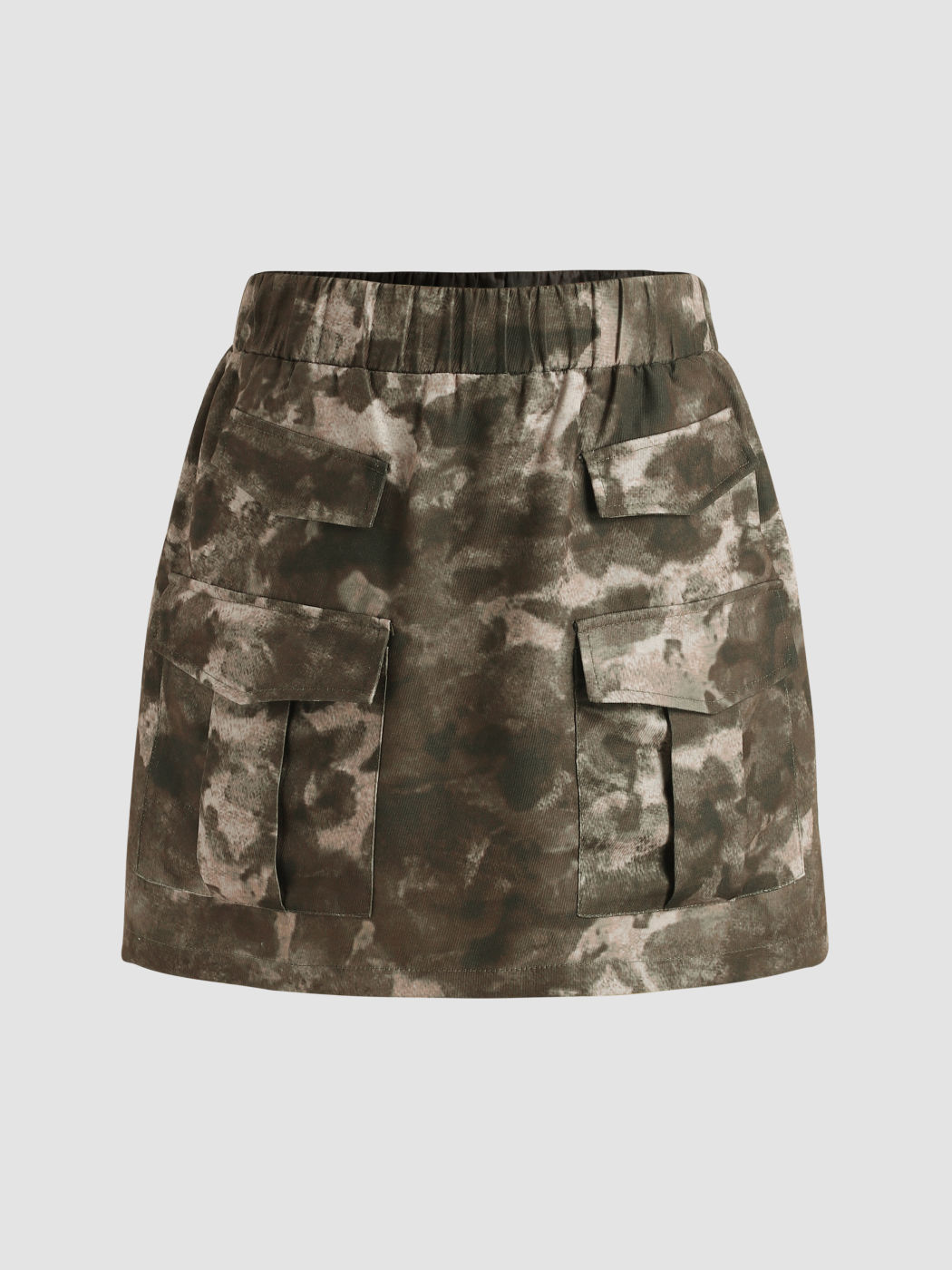 Earth Shatter Camoflauge Cargo Mini Skirt