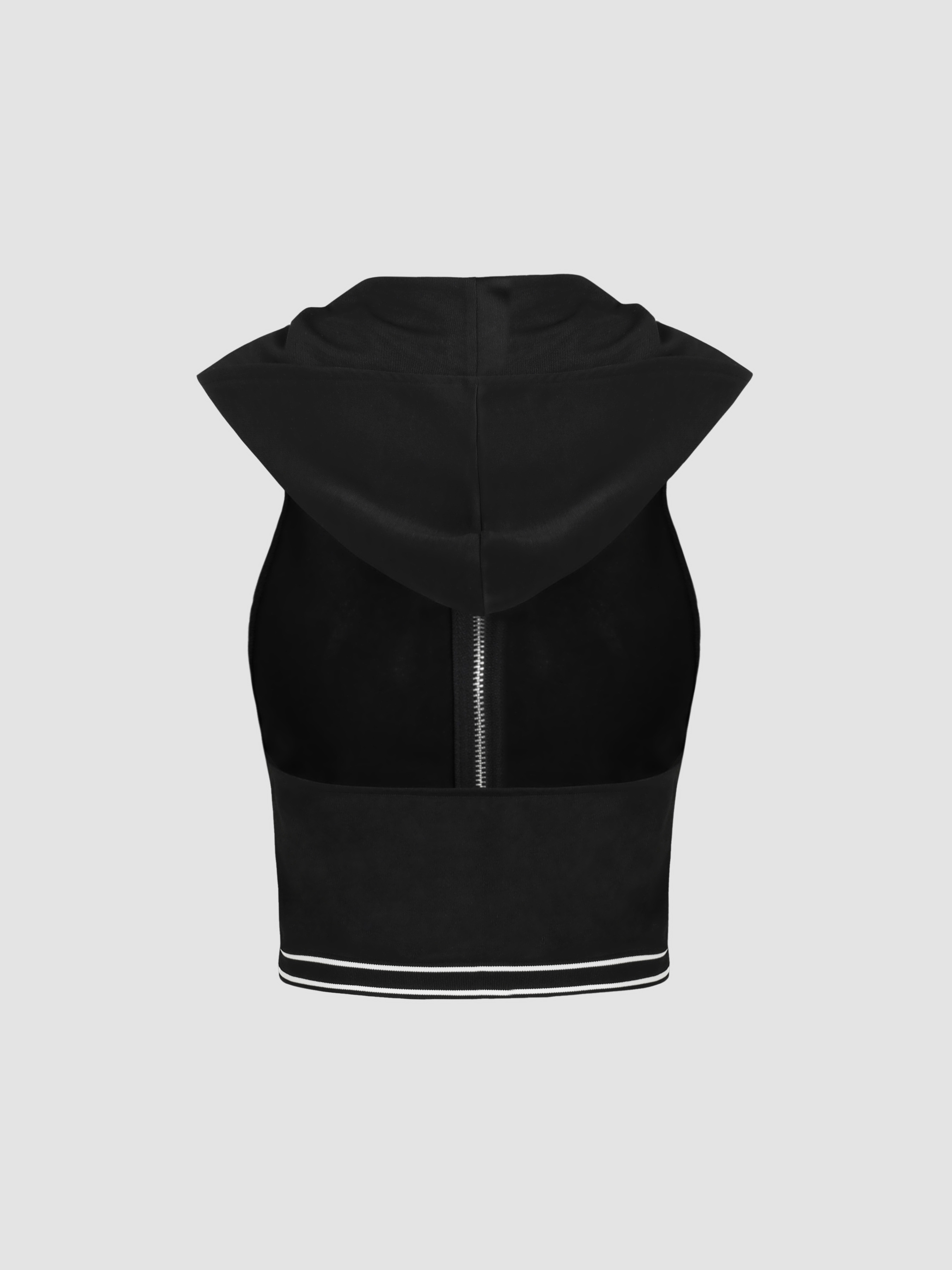 さらに100円引き◆ODD STUDIO◆Semi Crop Hooded Vest セミ クロップ フード ベスト / Semi Crop Hooded Vest