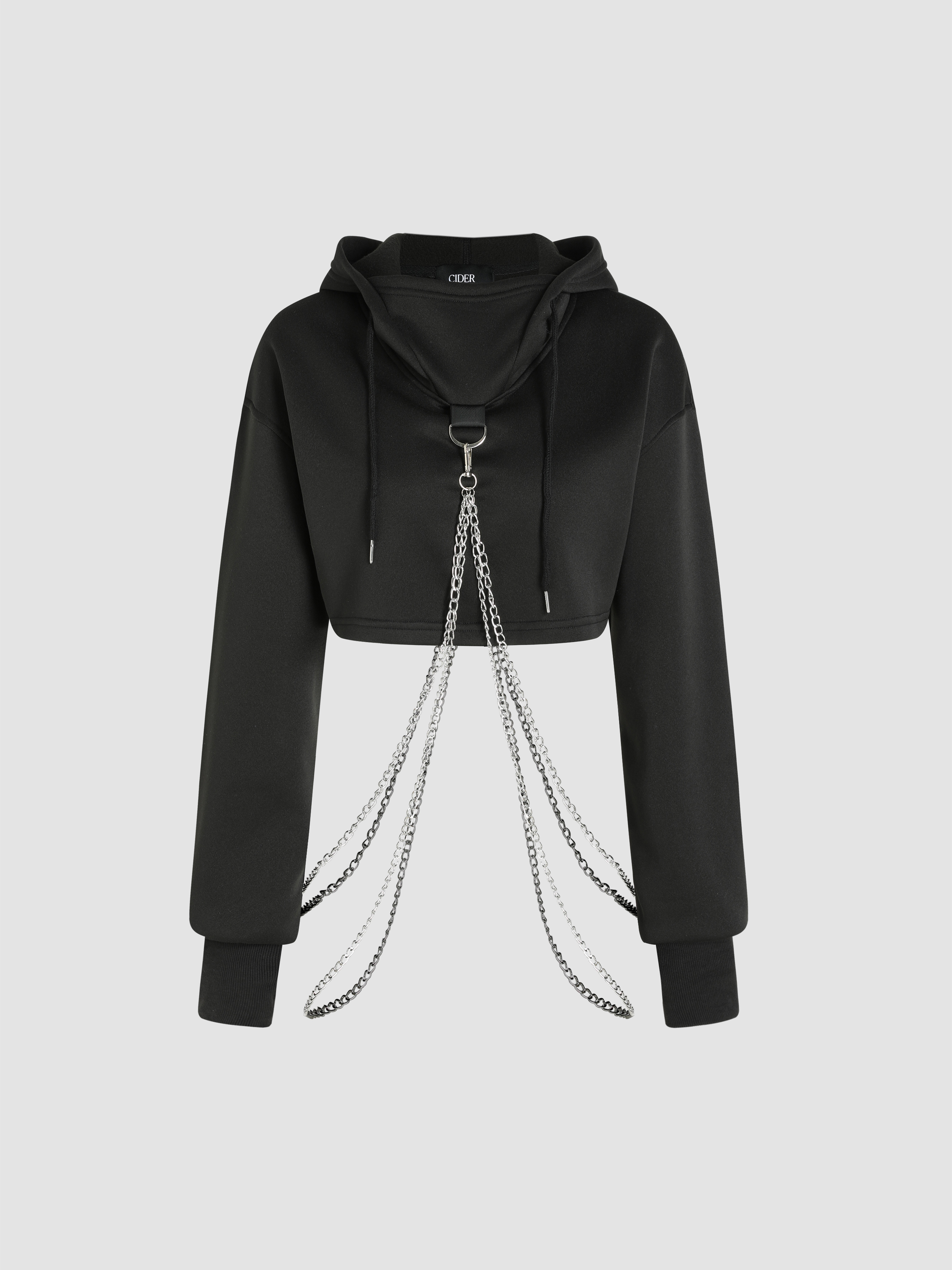 Cropped store chain hoodie