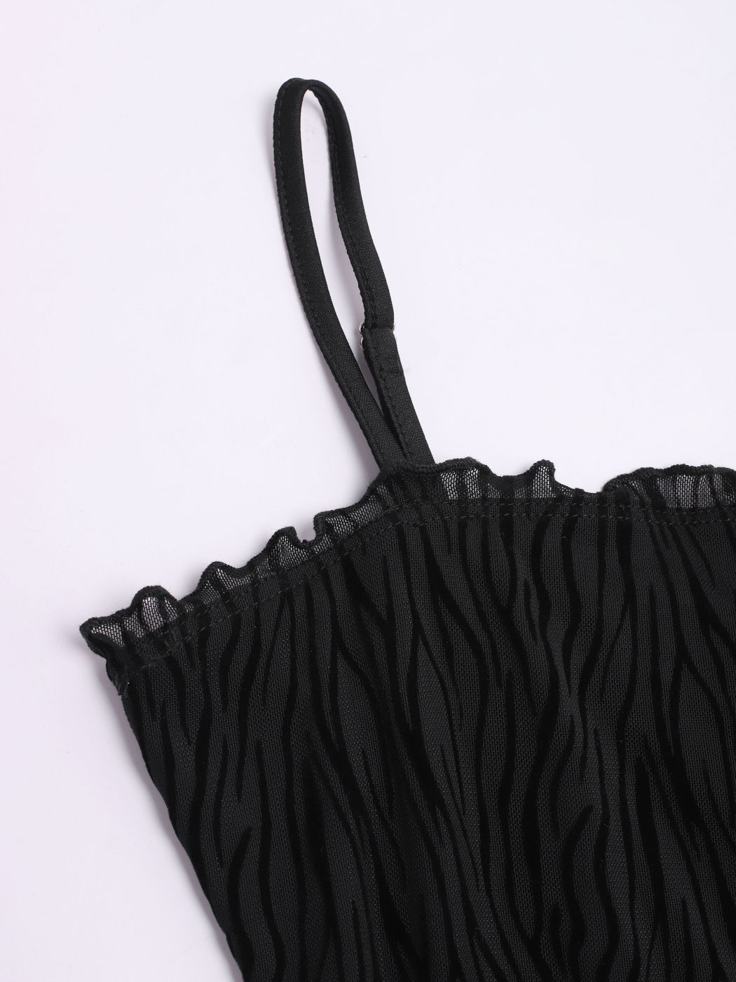 Knit Fabric Solid Stitch Lettuce Trim Midi Dress For Exhibition