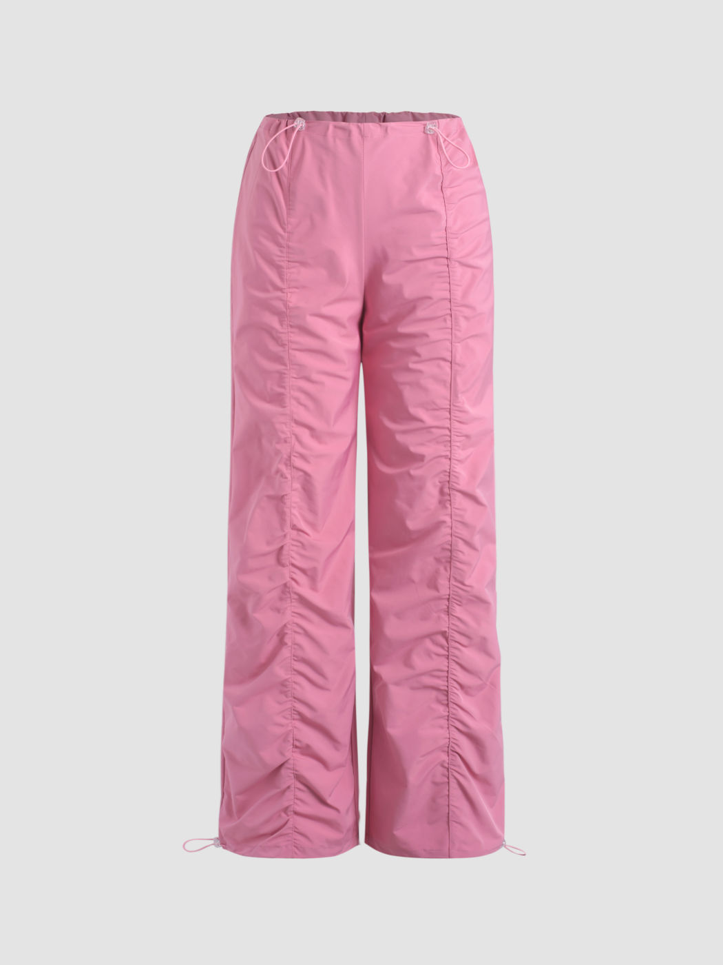 Solid Fallschirmhose mit hoher Taille