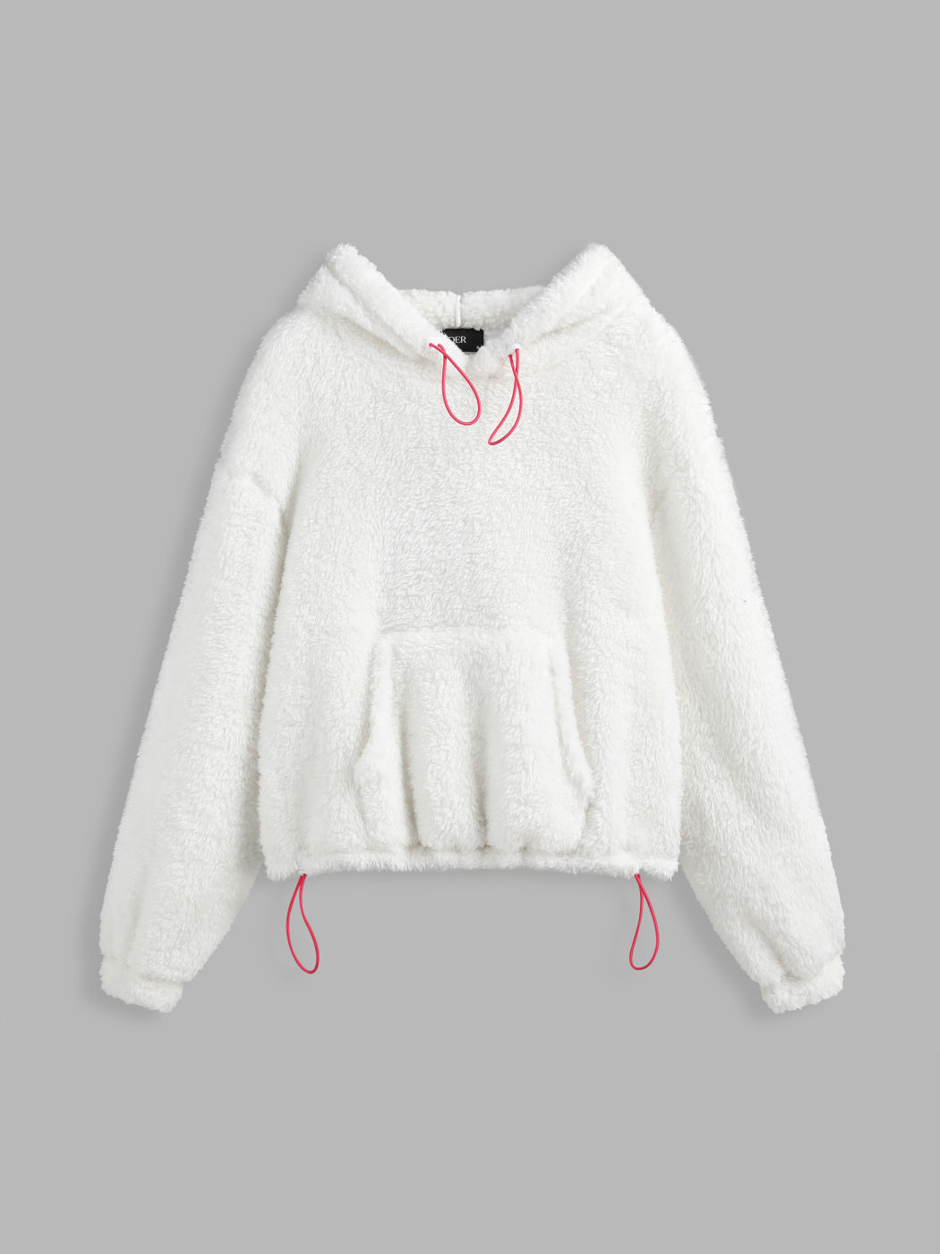 Fleece Solid Drawstring Hoodie