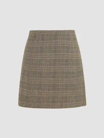 Hundszahn-Oberbund-Split-Miniskirt